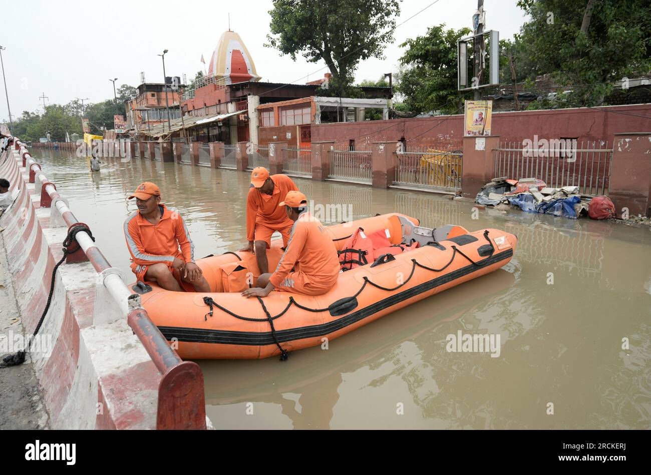 New Delhi India 15th July 2023 Personnel Of Indias National Disaster Response Force Ndrf