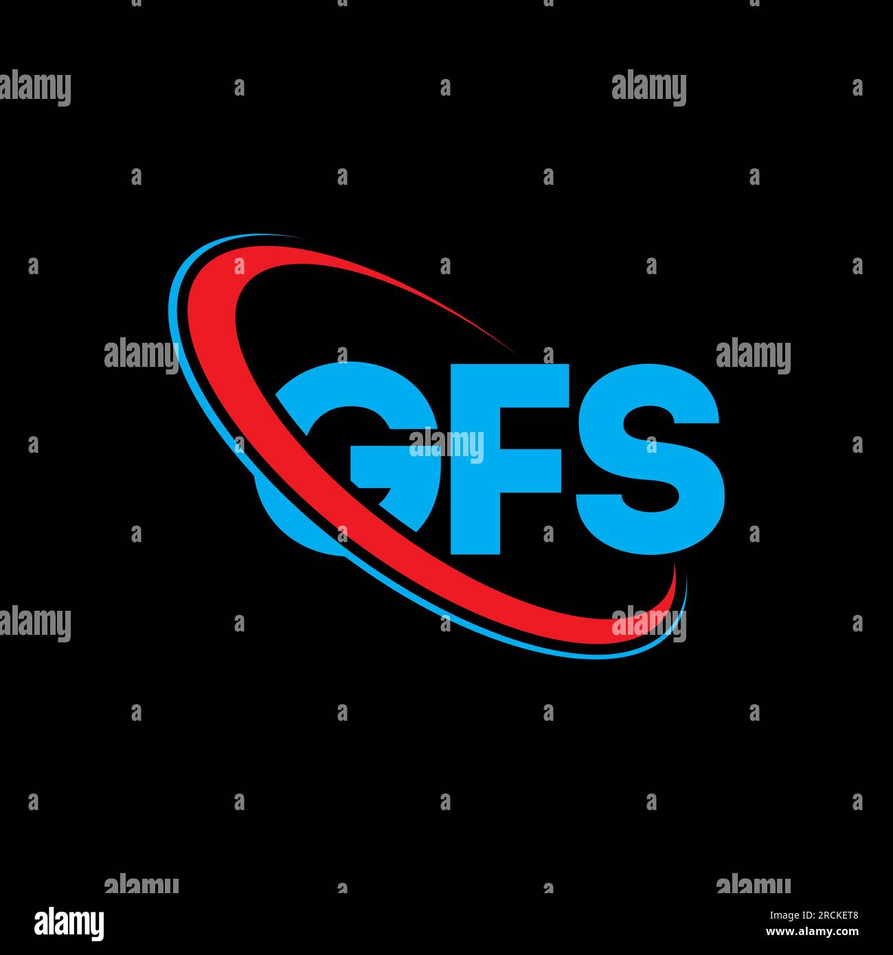 GFS logo. GFS letter. GFS letter logo design. Initials GFS logo linked with circle and uppercase monogram logo. GFS typography for technology, busines Stock Vector