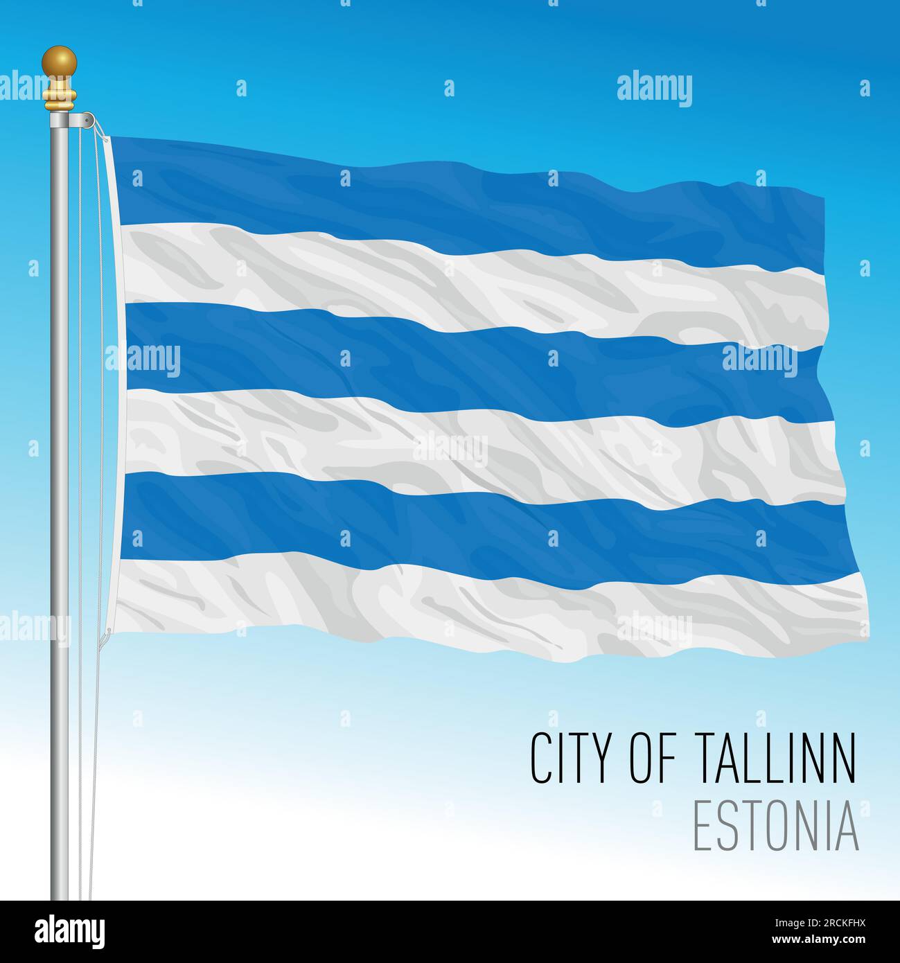 Tallin city pennant flag, Estonia, Europe, vector illustration Stock Vector