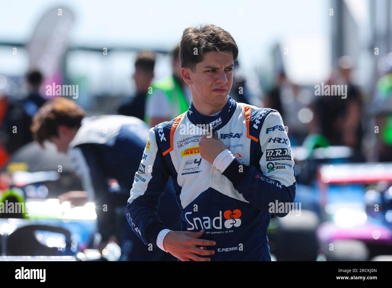 PIERRE Edgar FRA, Mygale M21-F4, portrait, during the 15th round of the Championnat de France FFSA F4 2023, at Misano, Italy, from July 14 to 16 - Photo Grégory Lenormand/DPPI Credit: DPPI Media/Alamy Live News Stock Photo