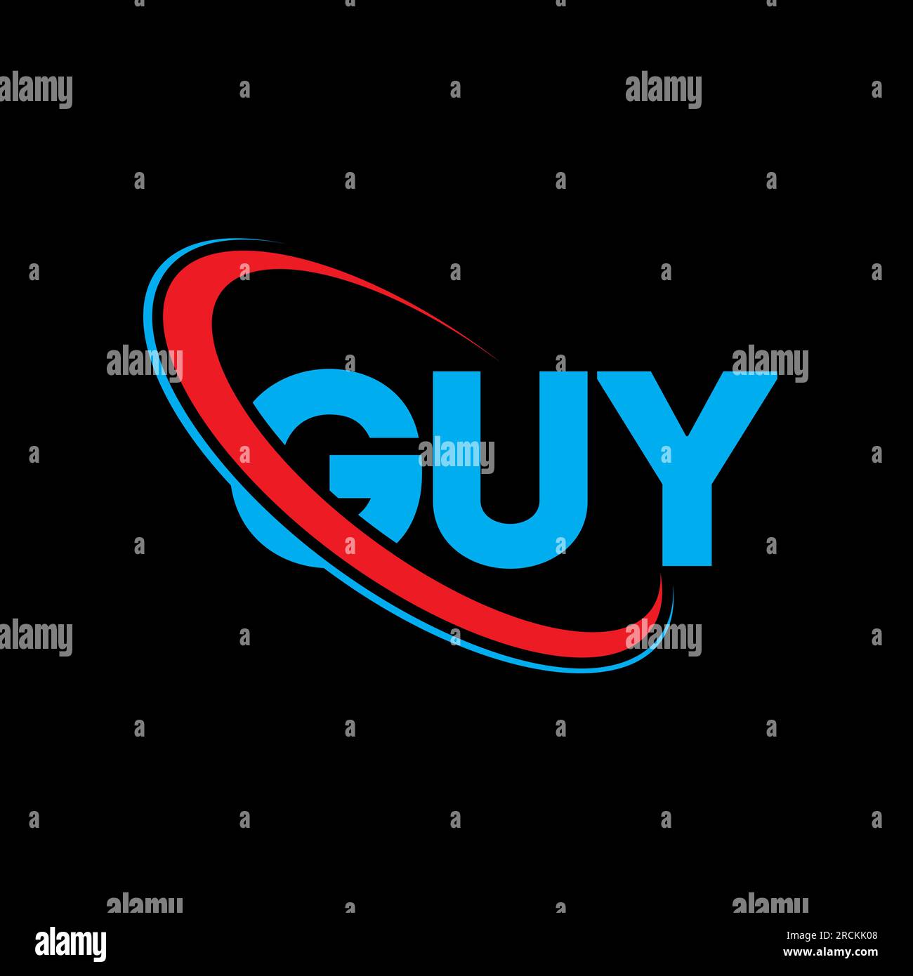 GUY logo. GUY letter. GUY letter logo design. Initials GUY logo linked
