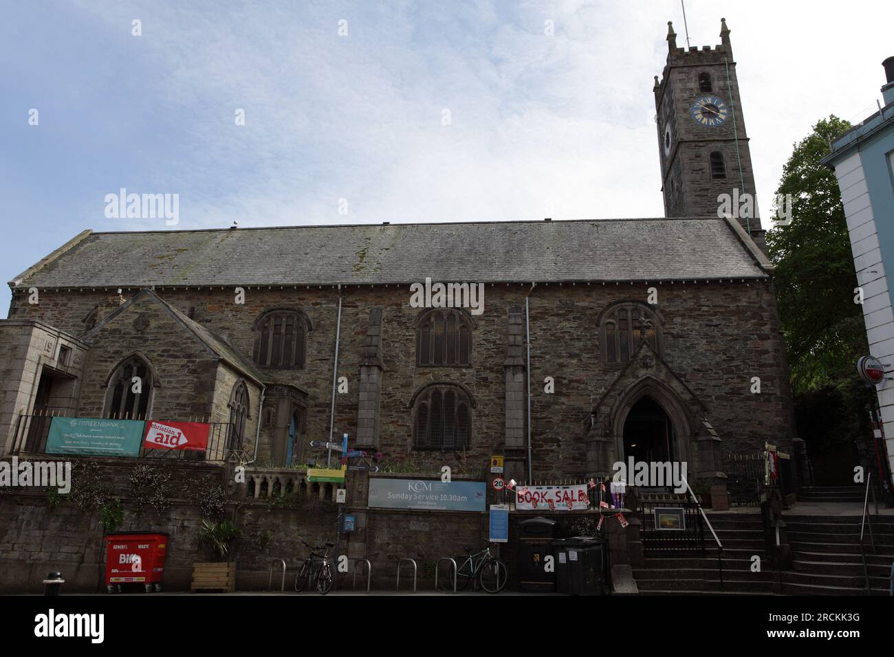 Situated in High Street, Falmouth is King Charles the Martyr Church. Stock Photo