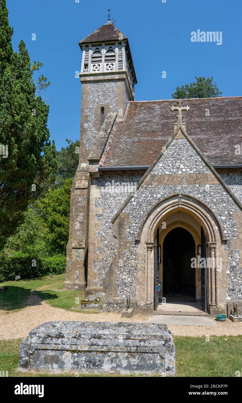 Parish Church of All Saints Hinton Ampner, Hampshire, England, UK - a grade II*  listed building Stock Photo