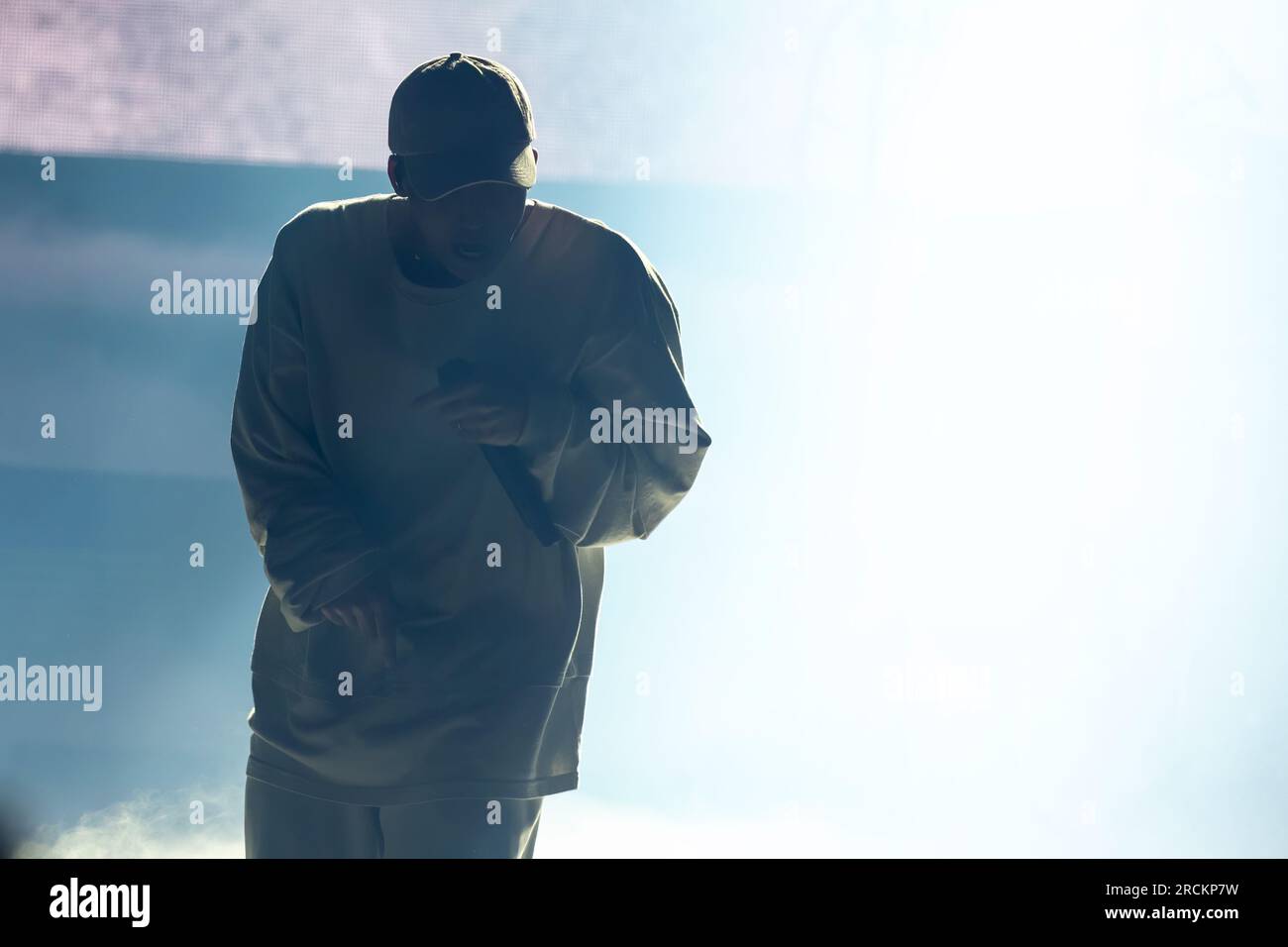 Chicago, USA. 14th July, 2023. Rapper NF (Nathan Feuerstein) during the Hope Tour at Allstate Arena in Rosemont, Illinois on July 14, 2023 (Photo by Daniel DeSlover/Sipa USA) Credit: Sipa USA/Alamy Live News Stock Photo