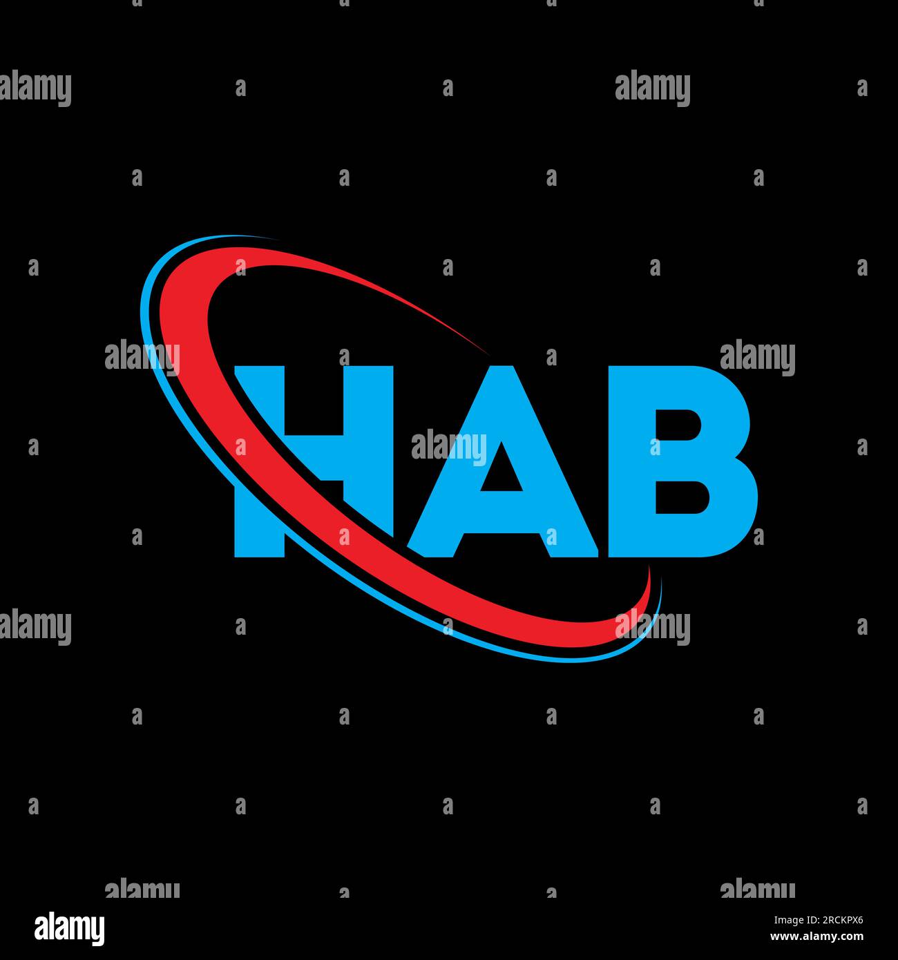 HAB logo. HAB letter. HAB letter logo design. Initials HAB logo linked ...