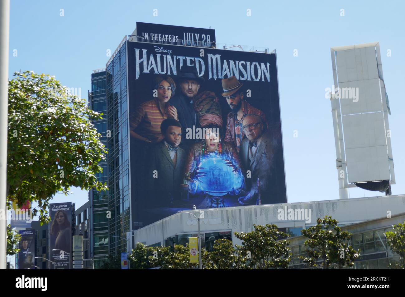 Los Angeles, California, USA 13th July 2023 Disney Haunted Mansion Billboard on July 13, 2023 in Los Angeles, California, USA. Photo by Barry King/Alamy Stock Photo Stock Photo