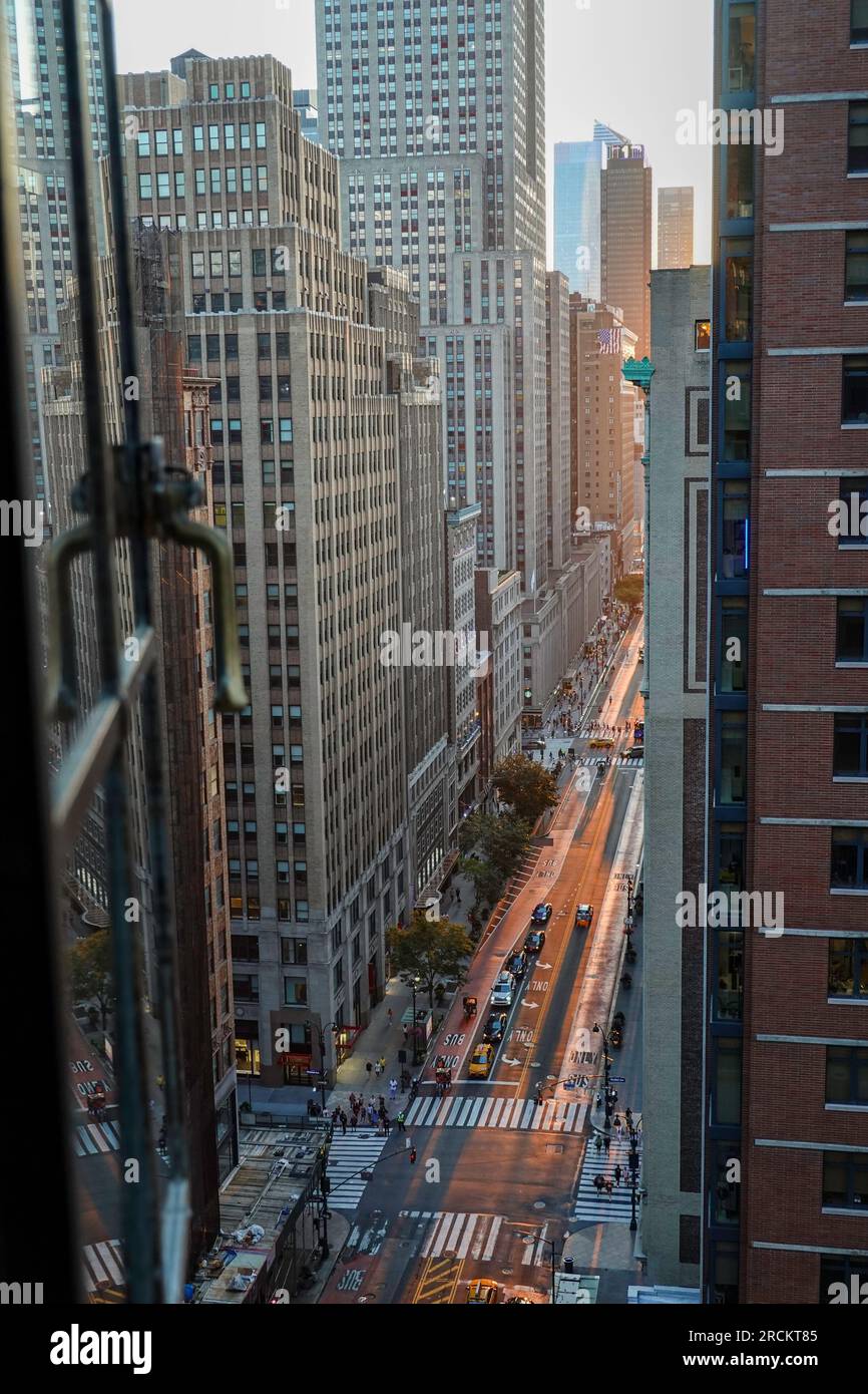 34th Street scene from overhead in Murray Hill neighborhood, New York