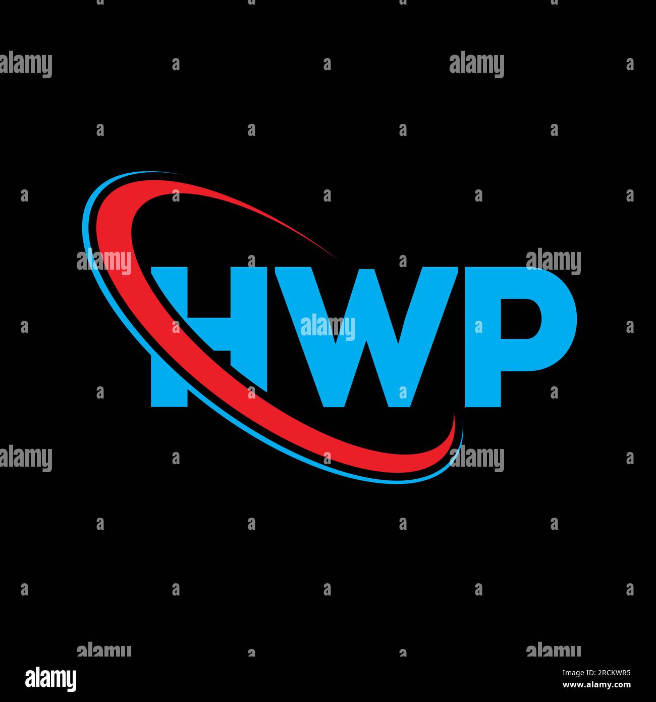HWP logo. HWP letter. HWP letter logo design. Initials HWP logo linked with circle and uppercase monogram logo. HWP typography for technology, busines Stock Vector