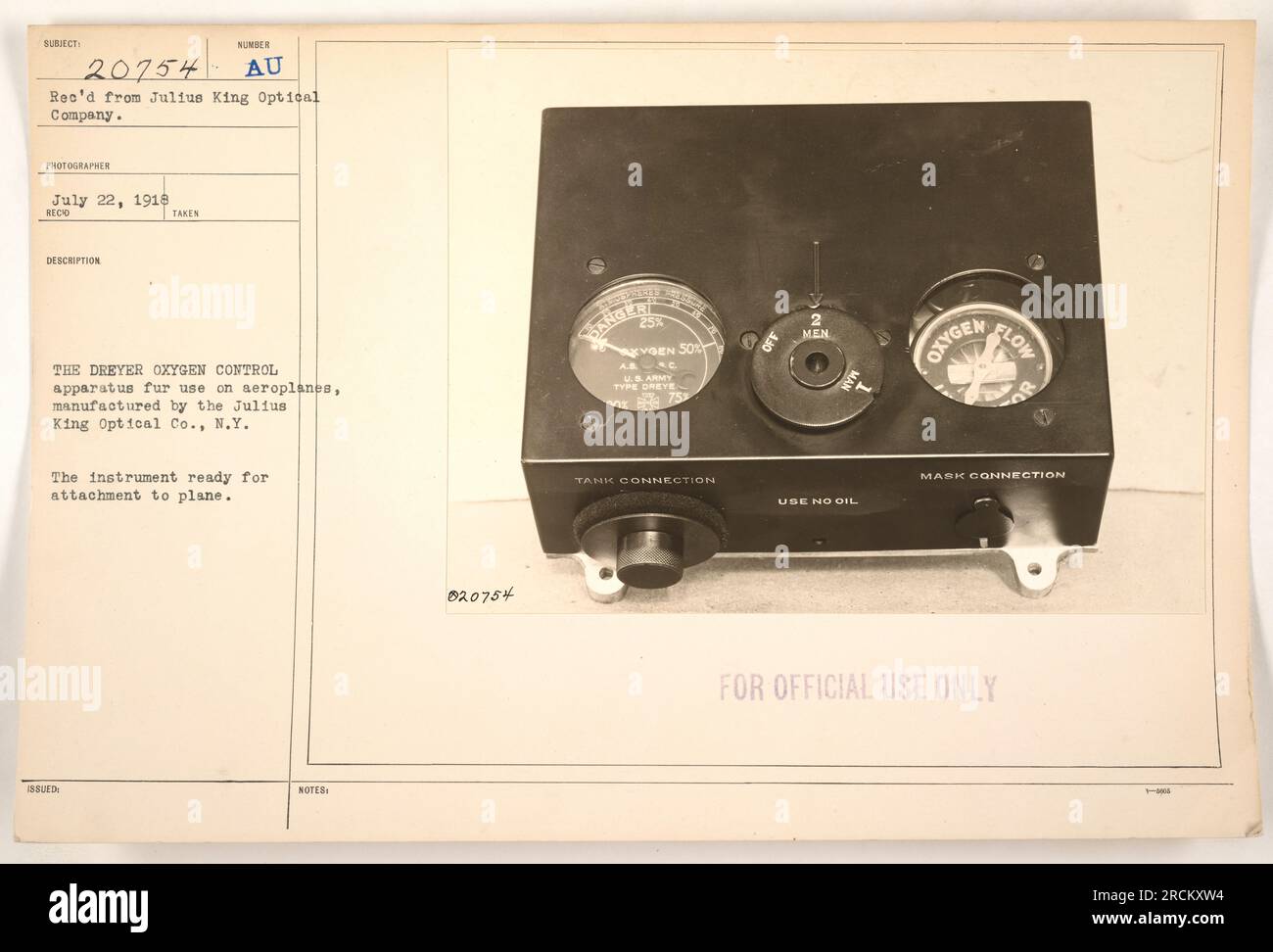 Dreyer oxygen control apparatus hires stock photography and images Alamy