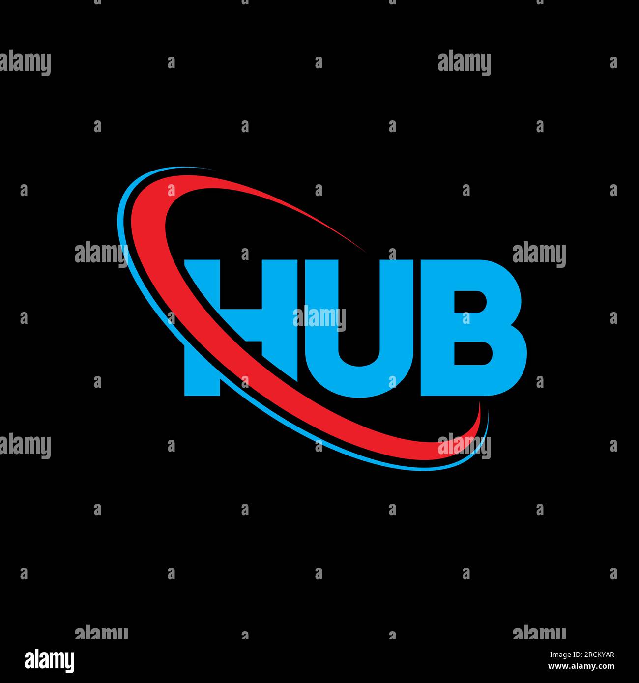 HUB logo. HUB letter. HUB letter logo design. Initials HUB logo linked