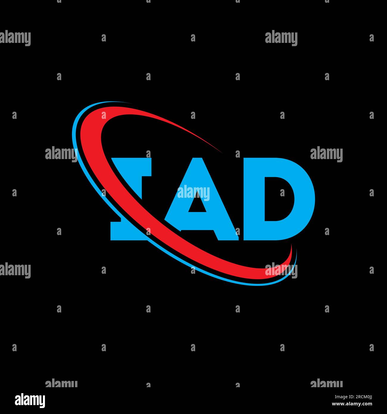 IAD logo. IAD letter. IAD letter logo design. Initials IAD logo linked