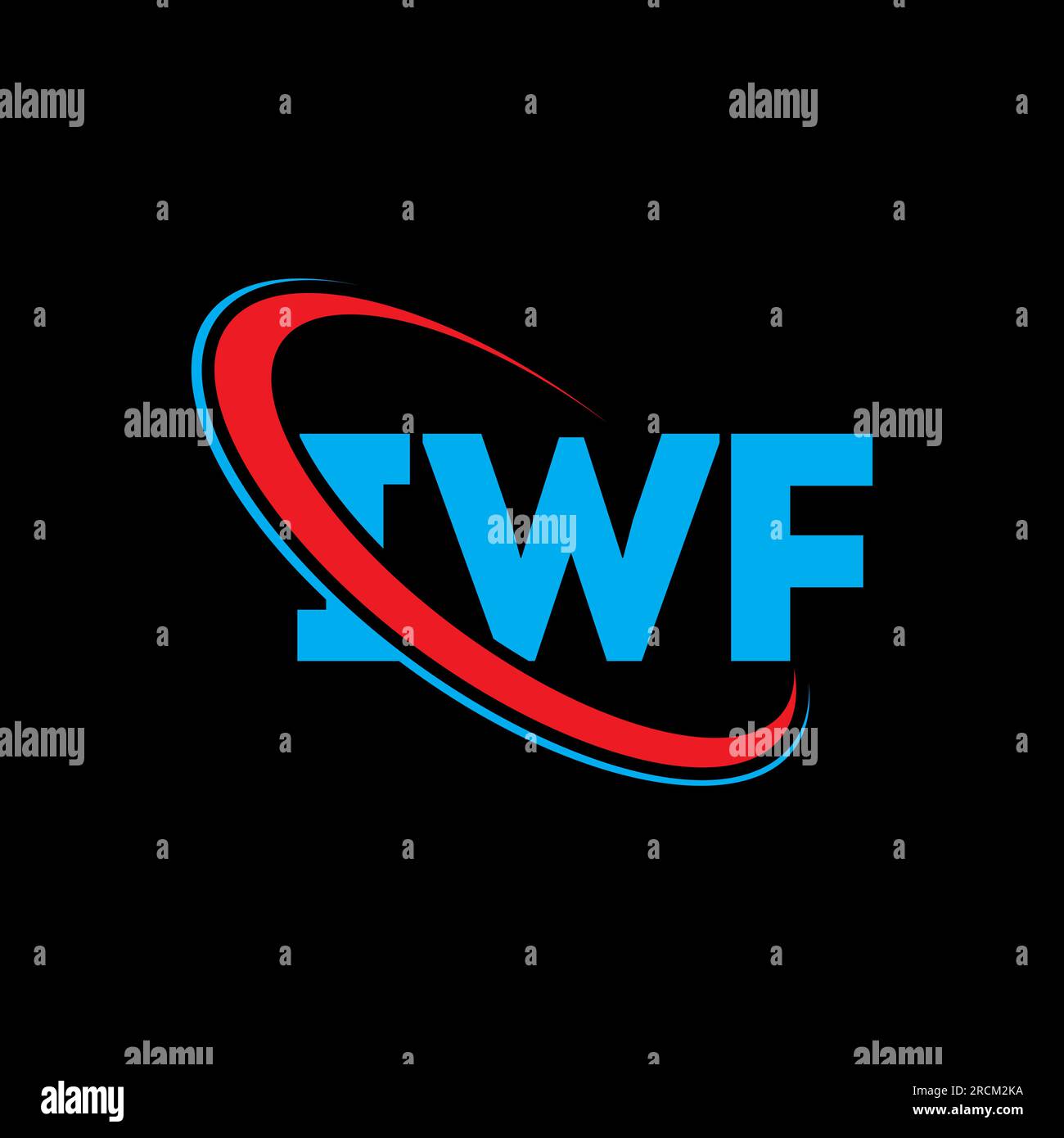 IWF logo. IWF letter. IWF letter logo design. Initials IWF logo linked