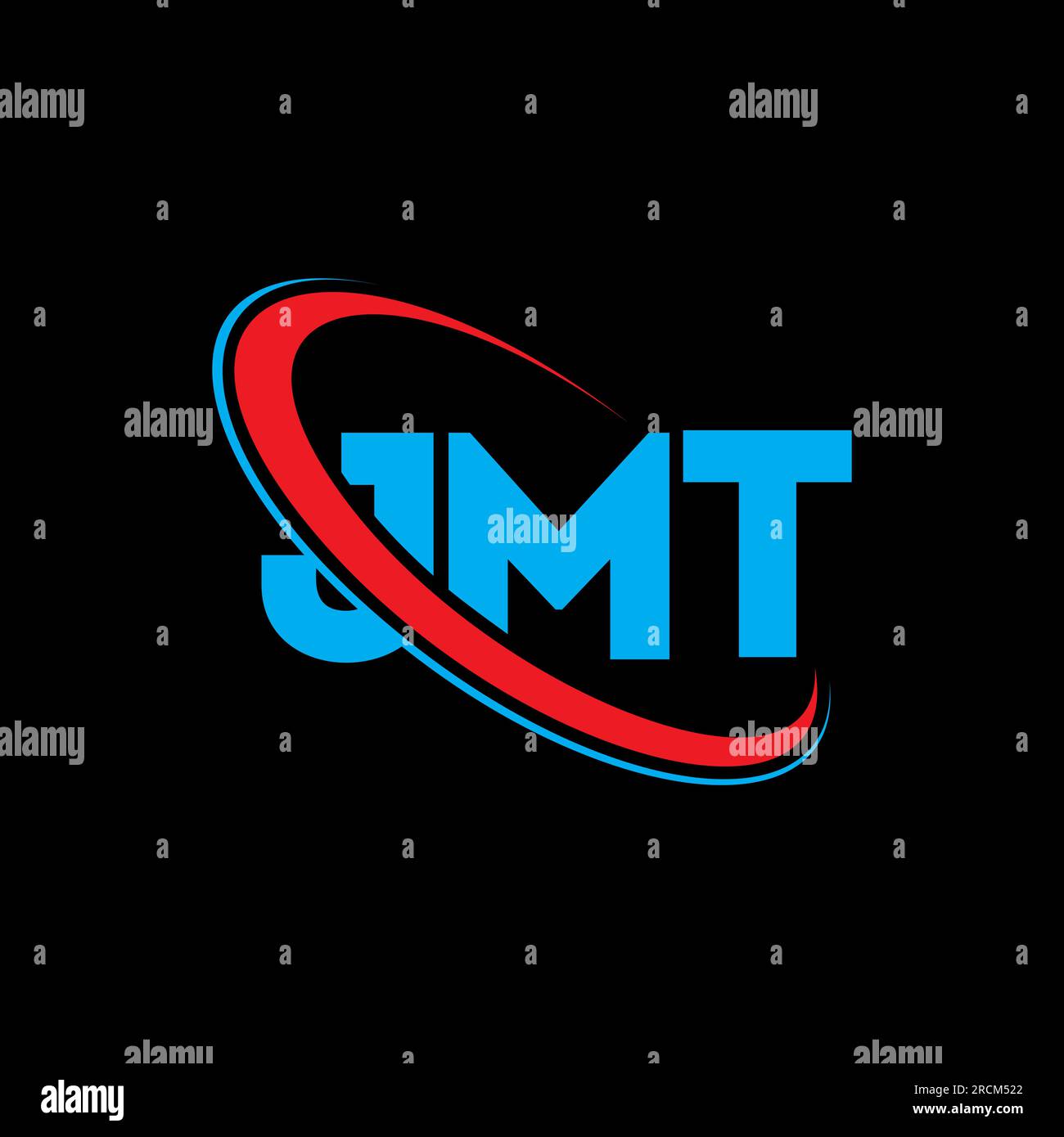 JMT logo. JMT letter. JMT letter logo design. Initials JMT logo linked with circle and uppercase monogram logo. JMT typography for technology, busines Stock Vector
