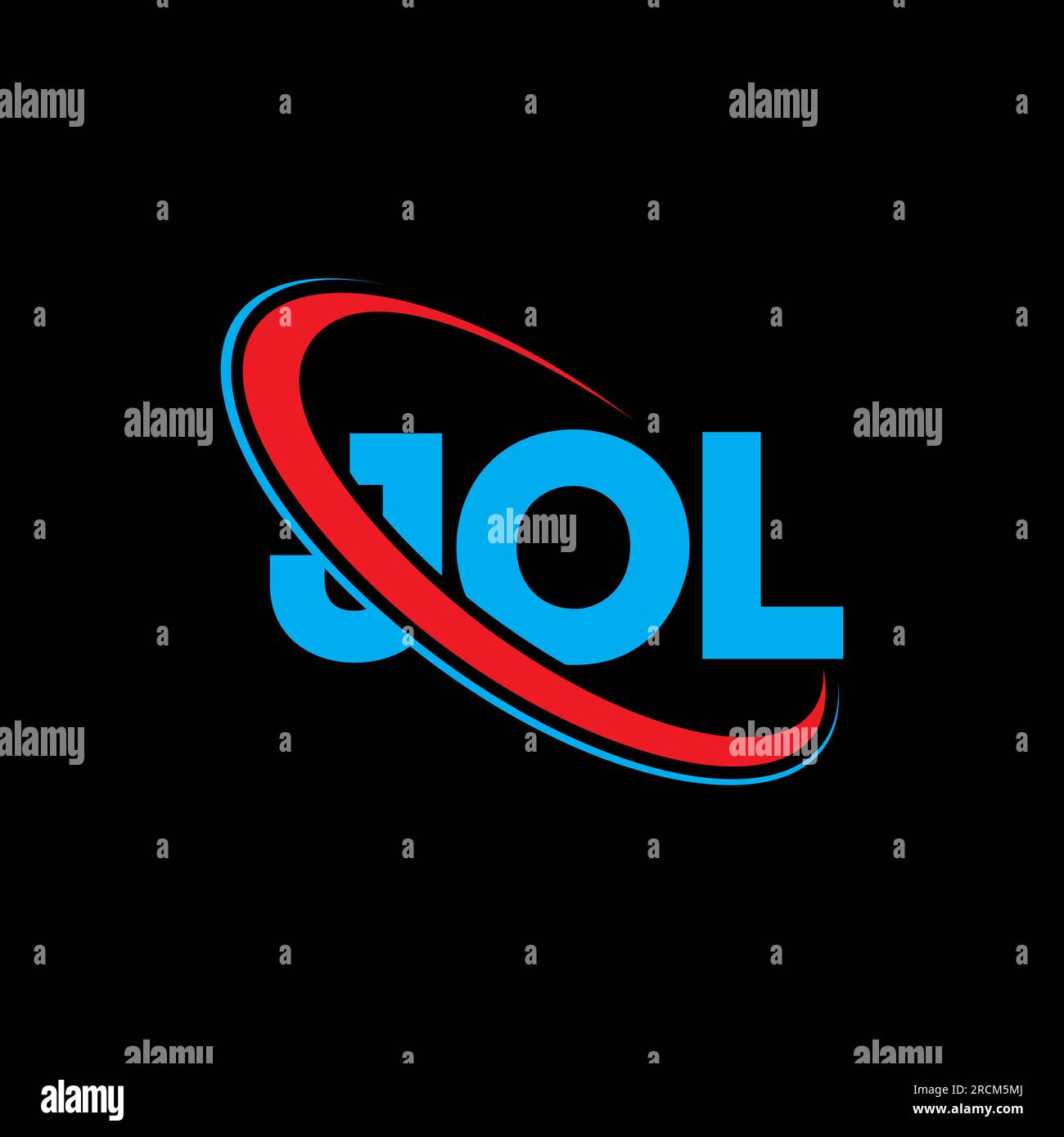 JOL logo. JOL letter. JOL letter logo design. Initials JOL logo linked with circle and uppercase monogram logo. JOL typography for technology, busines Stock Vector