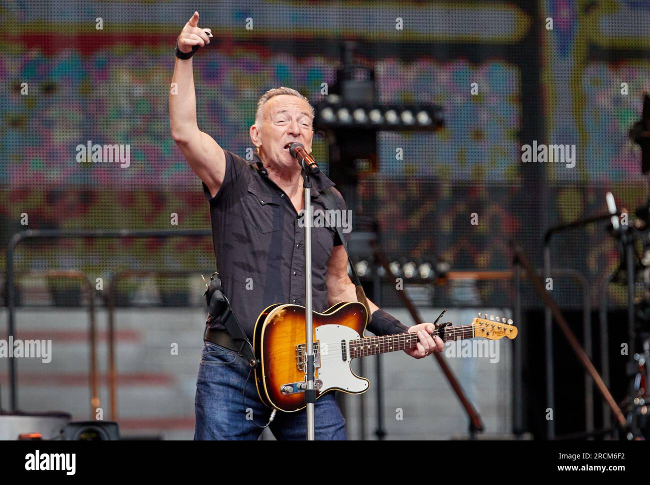 Hamburg, Germany. 15th July, 2023. US musician Bruce Springsteen is on