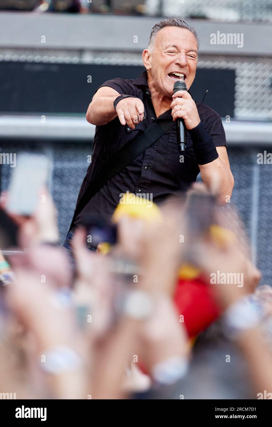 Hamburg, Germany. 15th July, 2023. US musician Bruce Springsteen is on