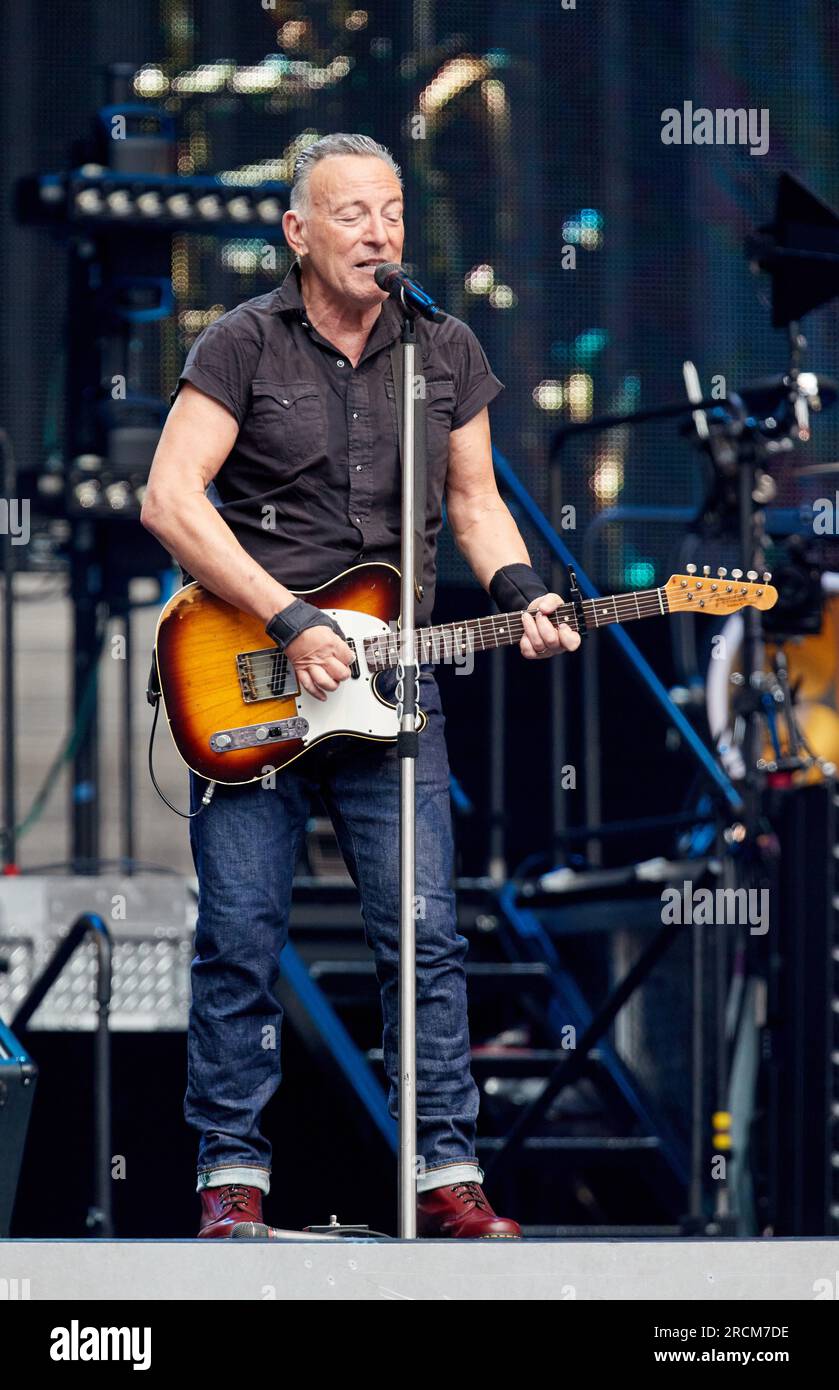 Hamburg, Germany. 15th July, 2023. US musician Bruce Springsteen is on