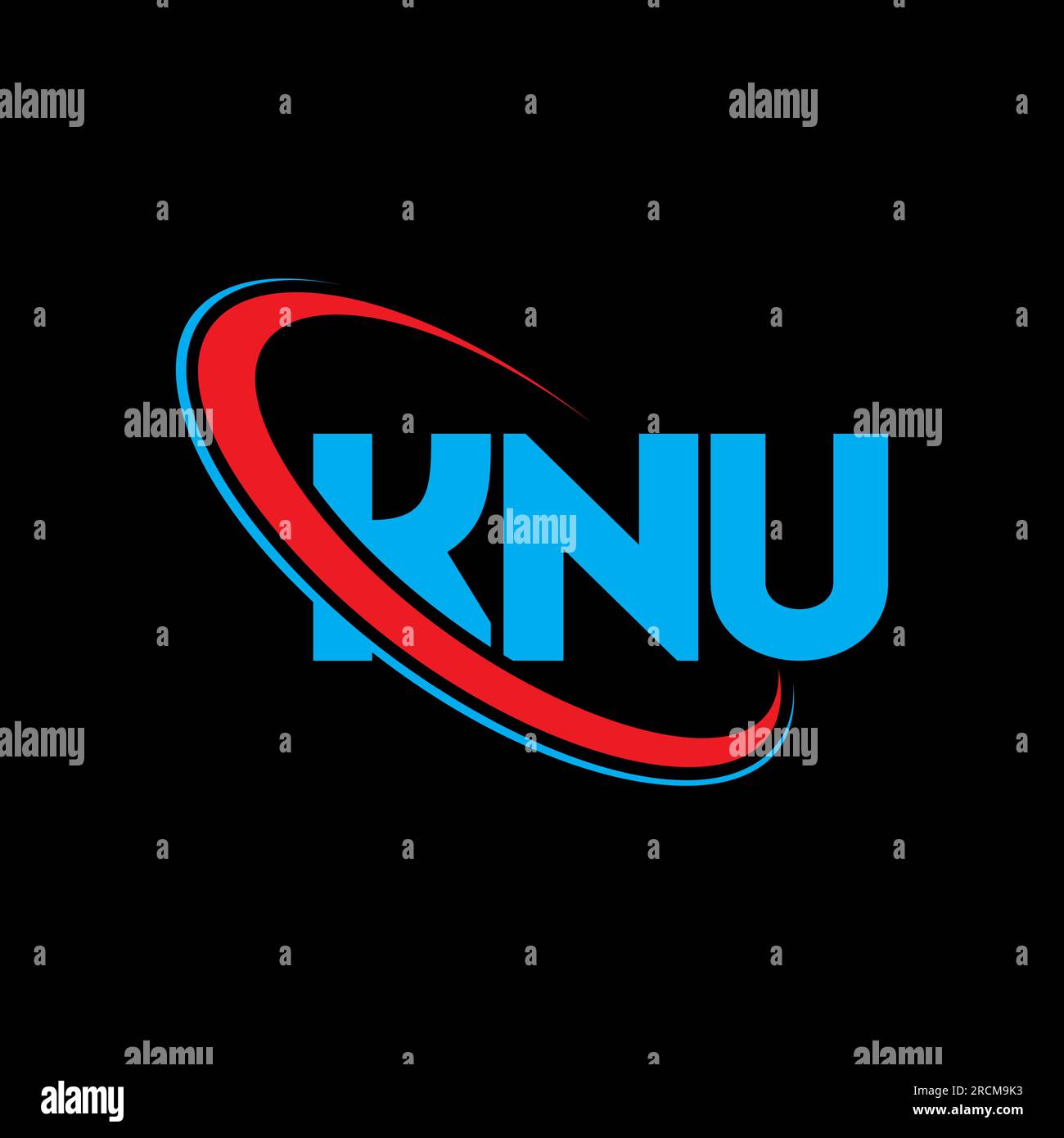 KNU logo. KNU letter. KNU letter logo design. Initials KNU logo linked ...