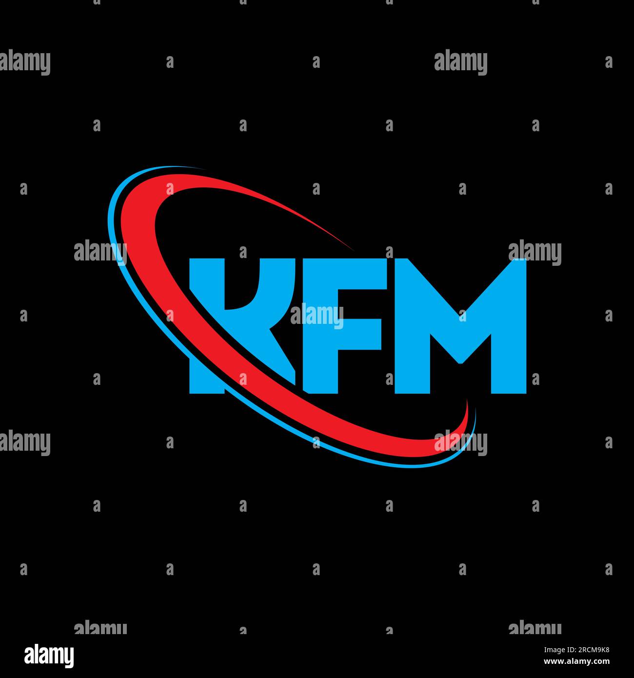 KFM logo. KFM letter. KFM letter logo design. Initials KFM logo linked