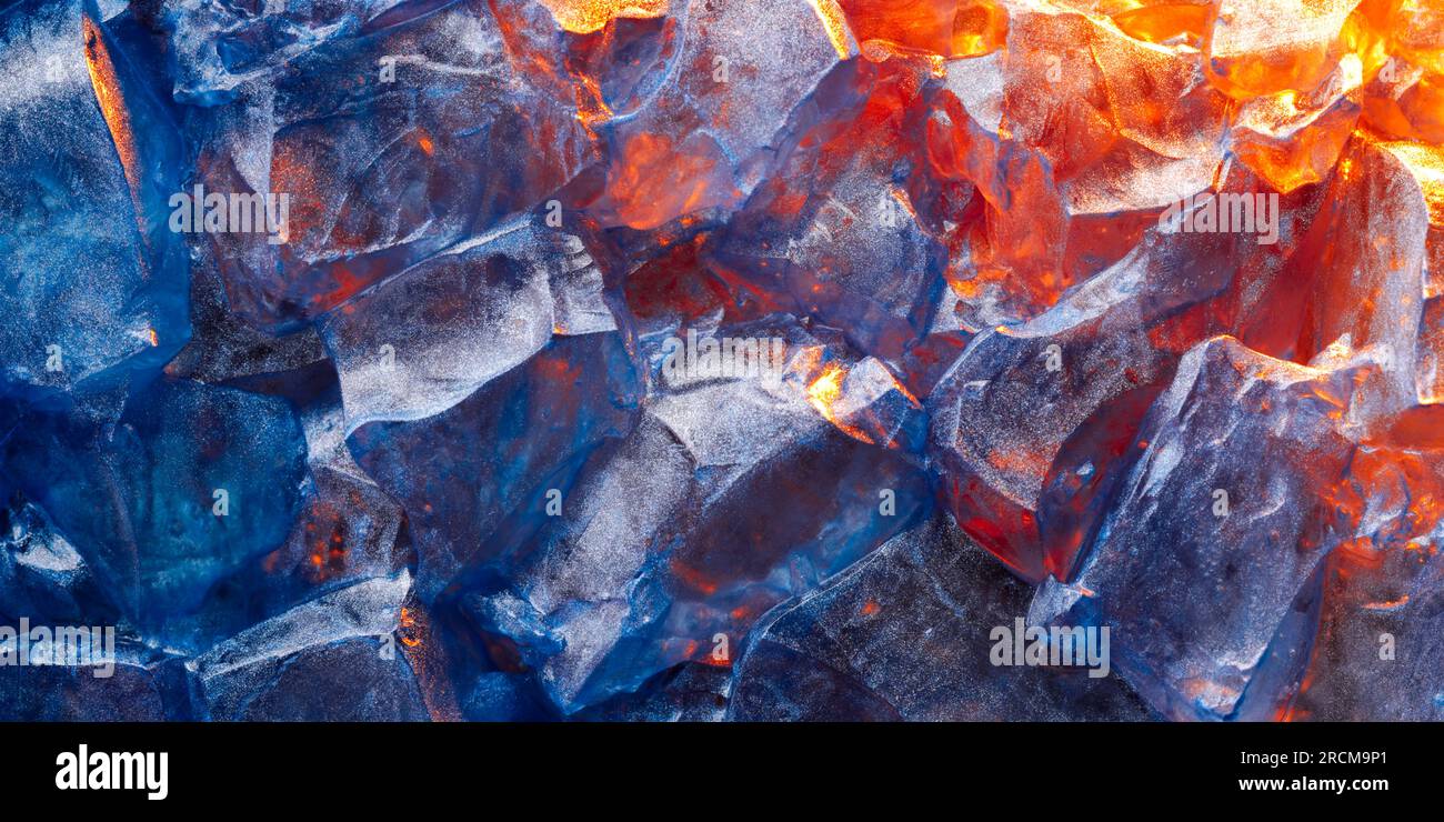Vibrant depiction of the contrast between fire and ice wallpaper. Cold