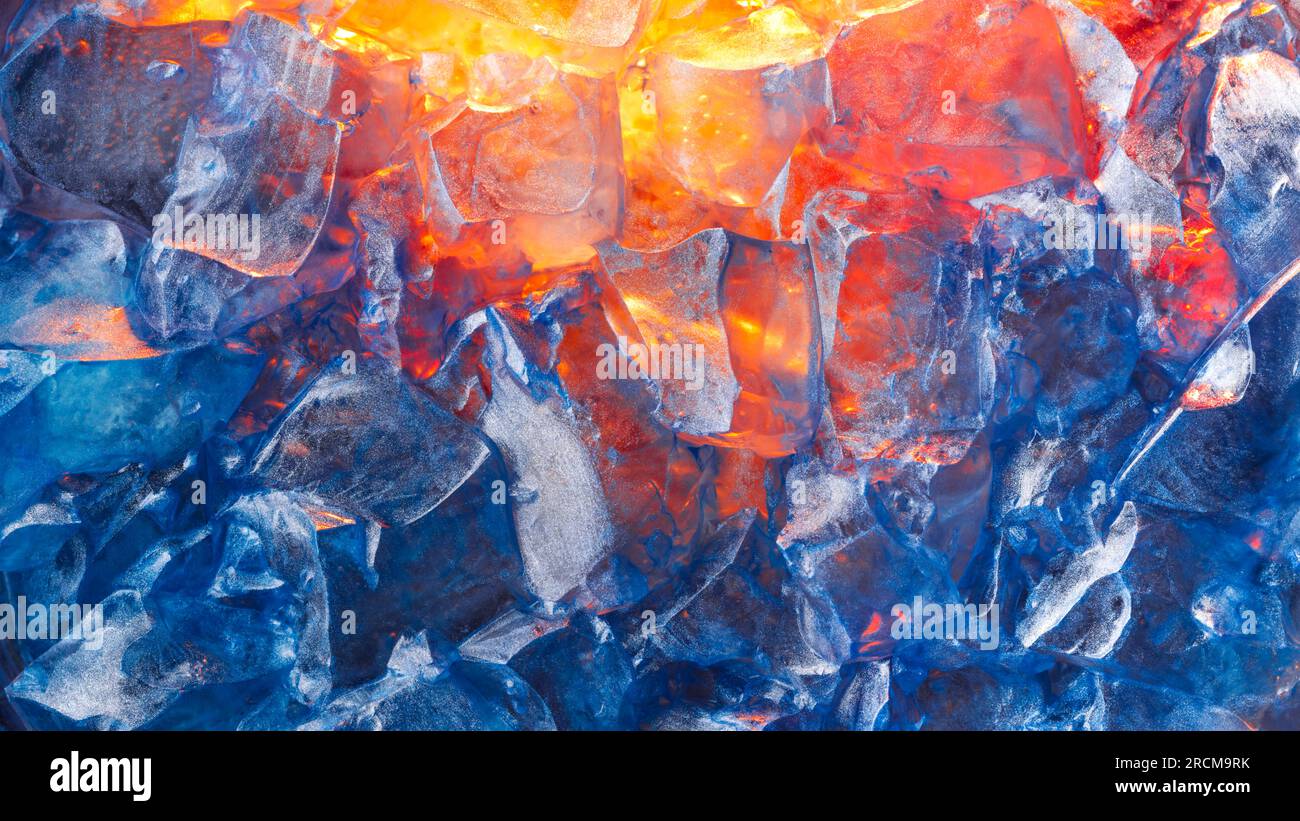 Vibrant depiction of the contrast between fire and ice wallpaper. Cold