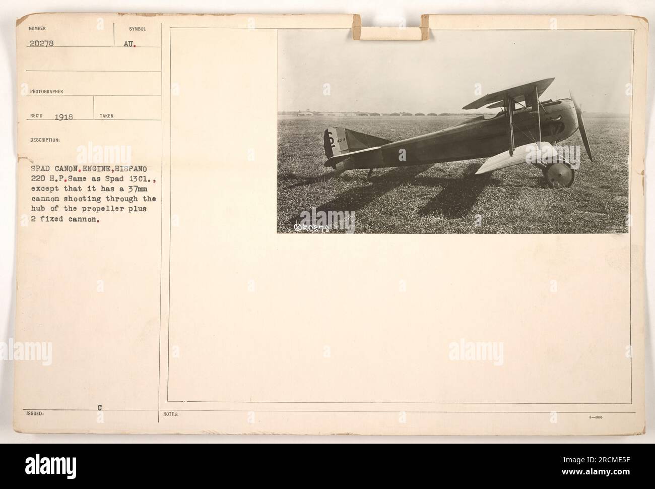 A photograph showing an aviation scene during World War One. The image
