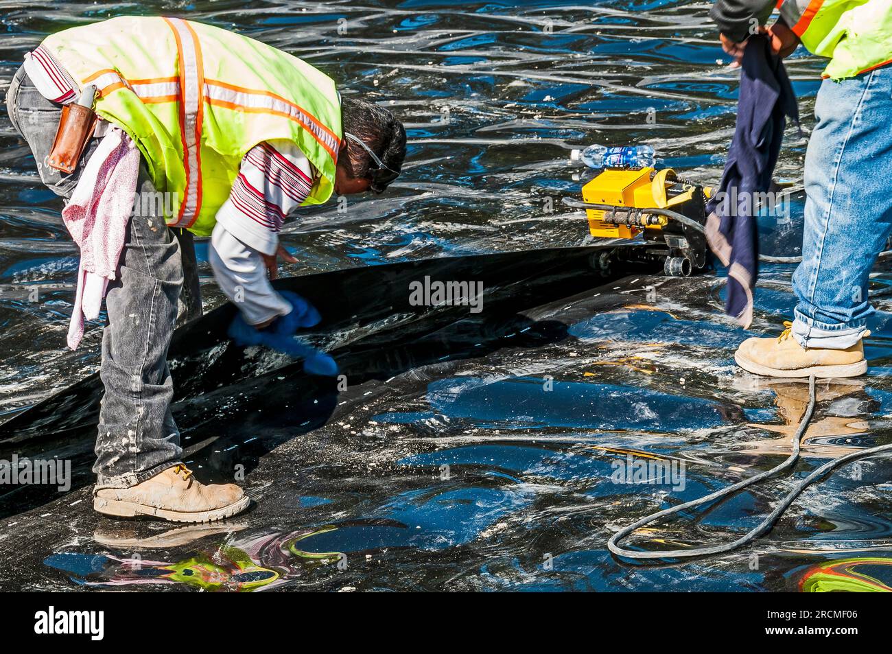 Geomembranes cover a lot of ground in an active landfill. The one below