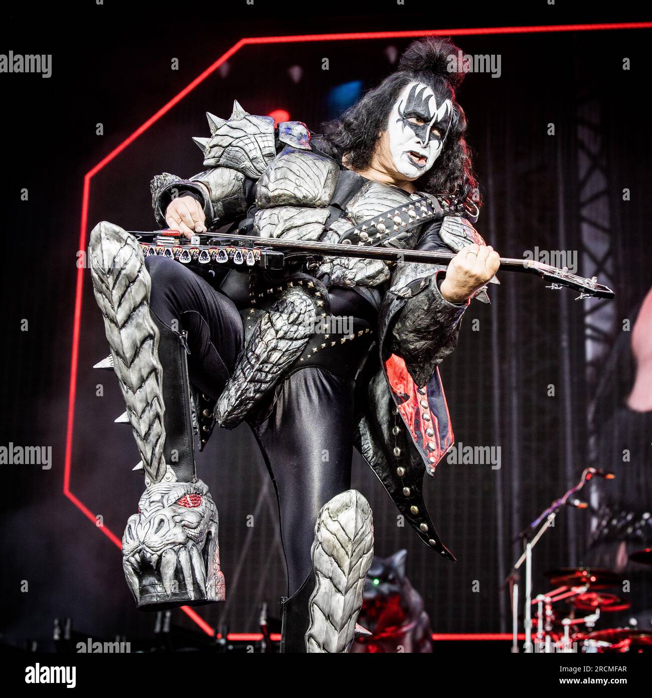 Kiss performing live at their last European concert in Tonsberg, Norway on 15 July 2023 Stock Photo