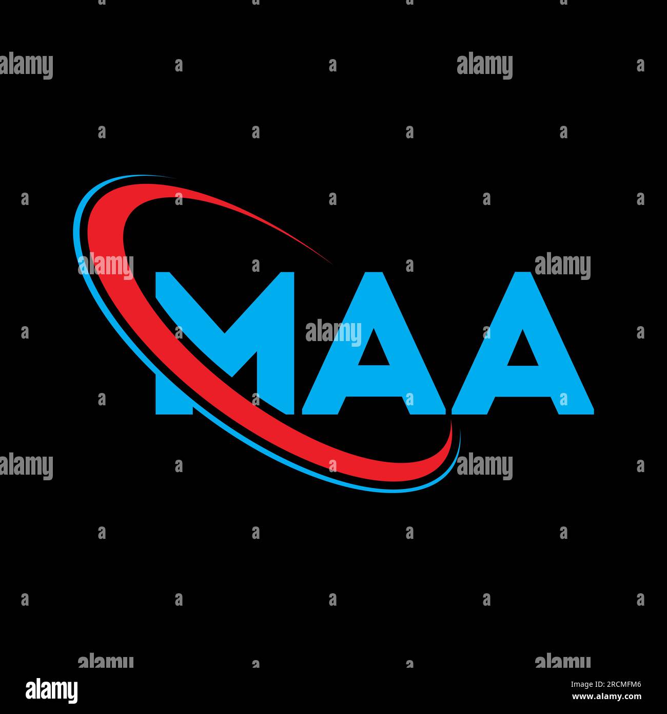 MAA logo. MAA letter. MAA letter logo design. Initials MAA logo linked with circle and uppercase monogram logo. MAA typography for technology, busines Stock Vector