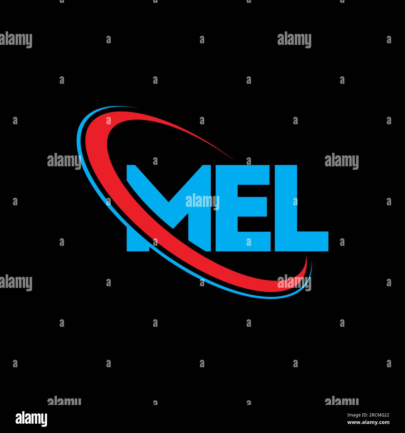 MEL logo. MEL letter. MEL letter logo design. Initials MEL logo linked with circle and uppercase monogram logo. MEL typography for technology, busines Stock Vector