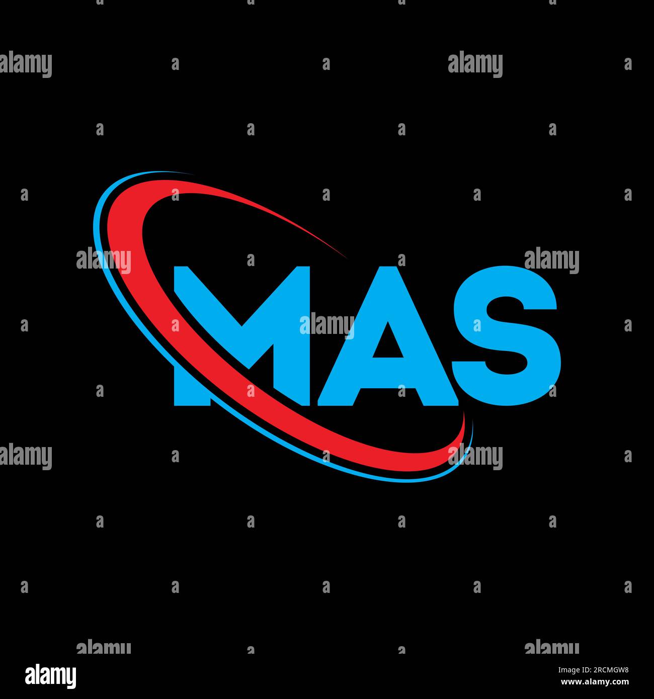 MAS logo. MAS letter. MAS letter logo design. Initials MAS logo linked with circle and uppercase