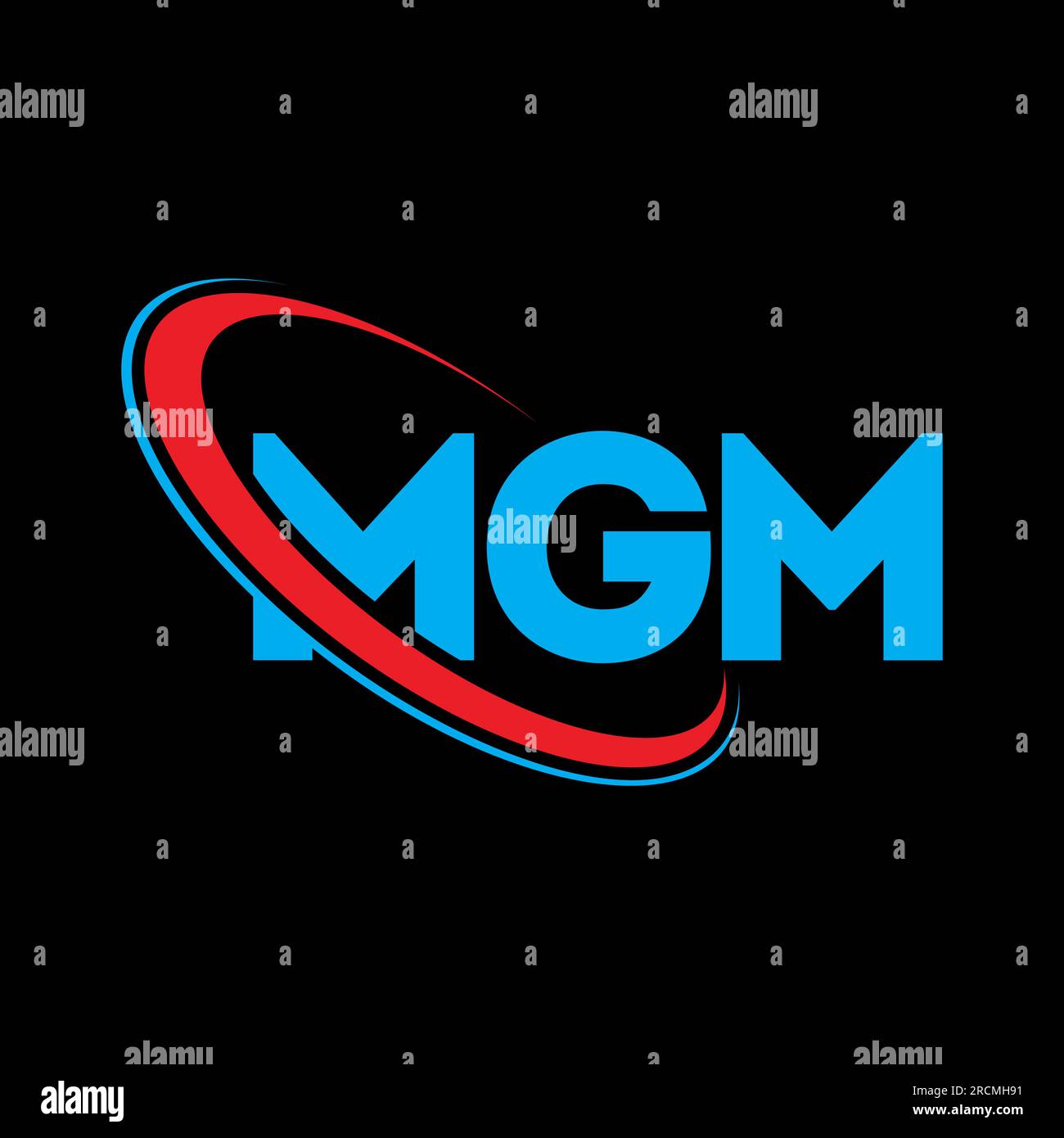 MGM logo. MGM letter. MGM letter logo design. Initials MGM logo linked with circle and uppercase monogram logo. MGM typography for technology, busines Stock Vector