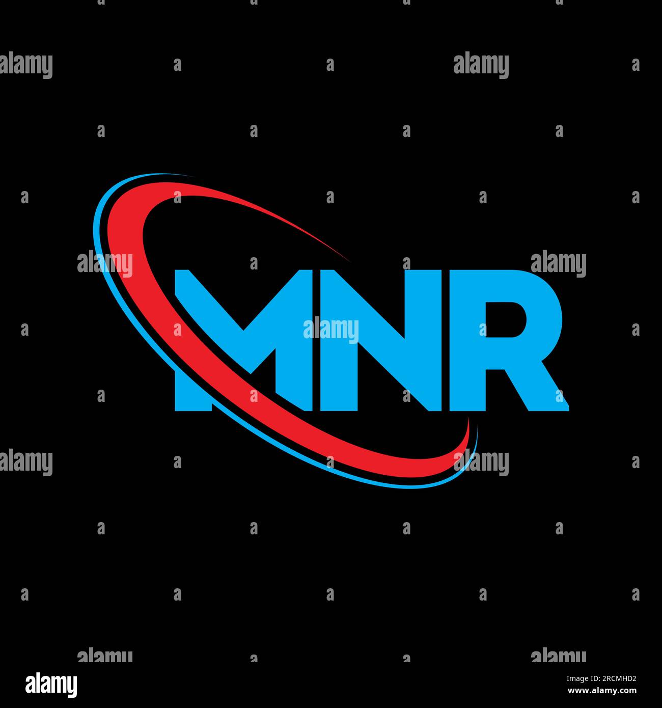 MNR logo. MNR letter. MNR letter logo design. Initials MNR logo linked with circle and uppercase monogram logo. MNR typography for technology, busines Stock Vector