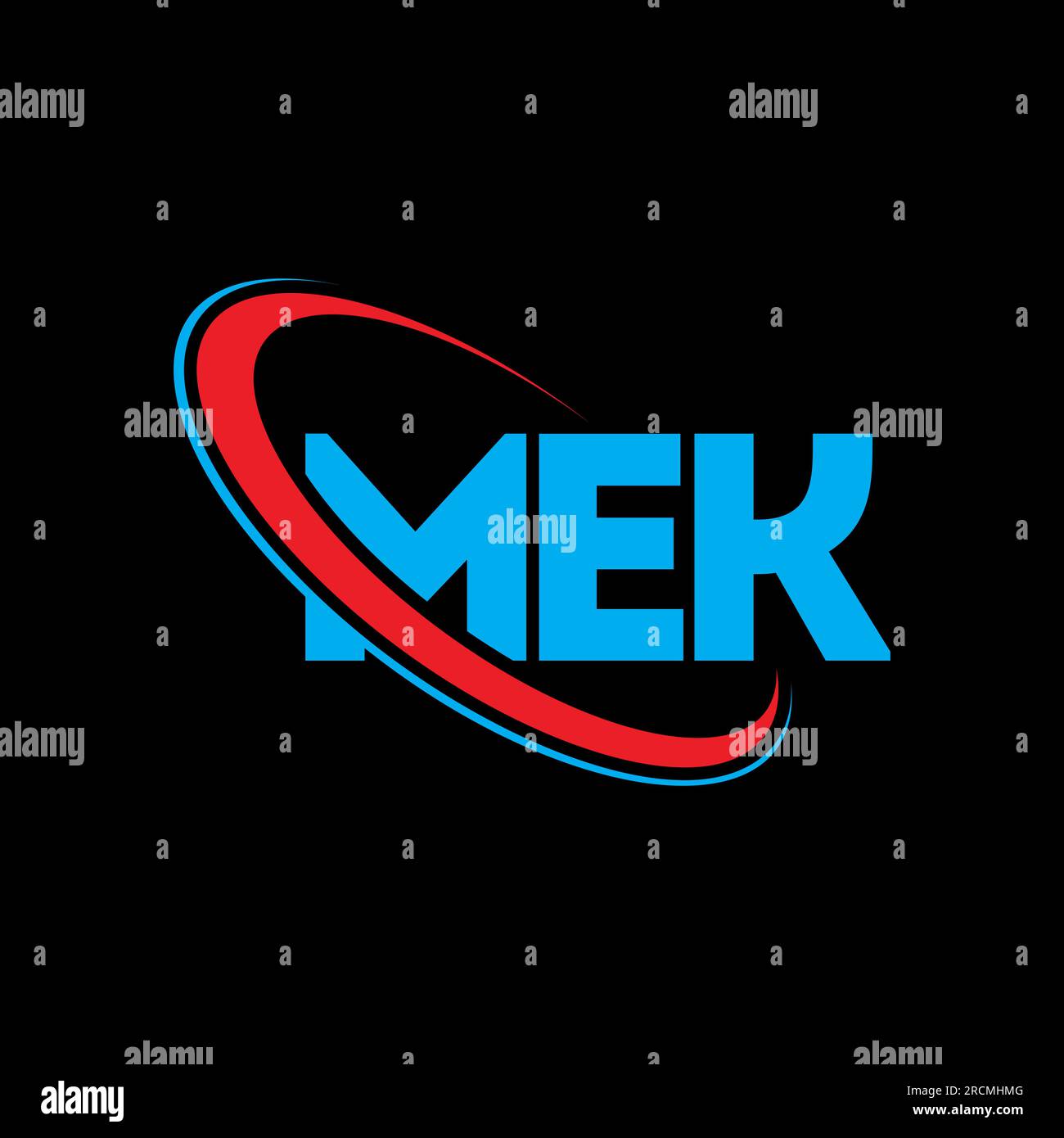 MEK logo. MEK letter. MEK letter logo design. Initials MEK logo linked with circle and uppercase monogram logo. MEK typography for technology, busines Stock Vector