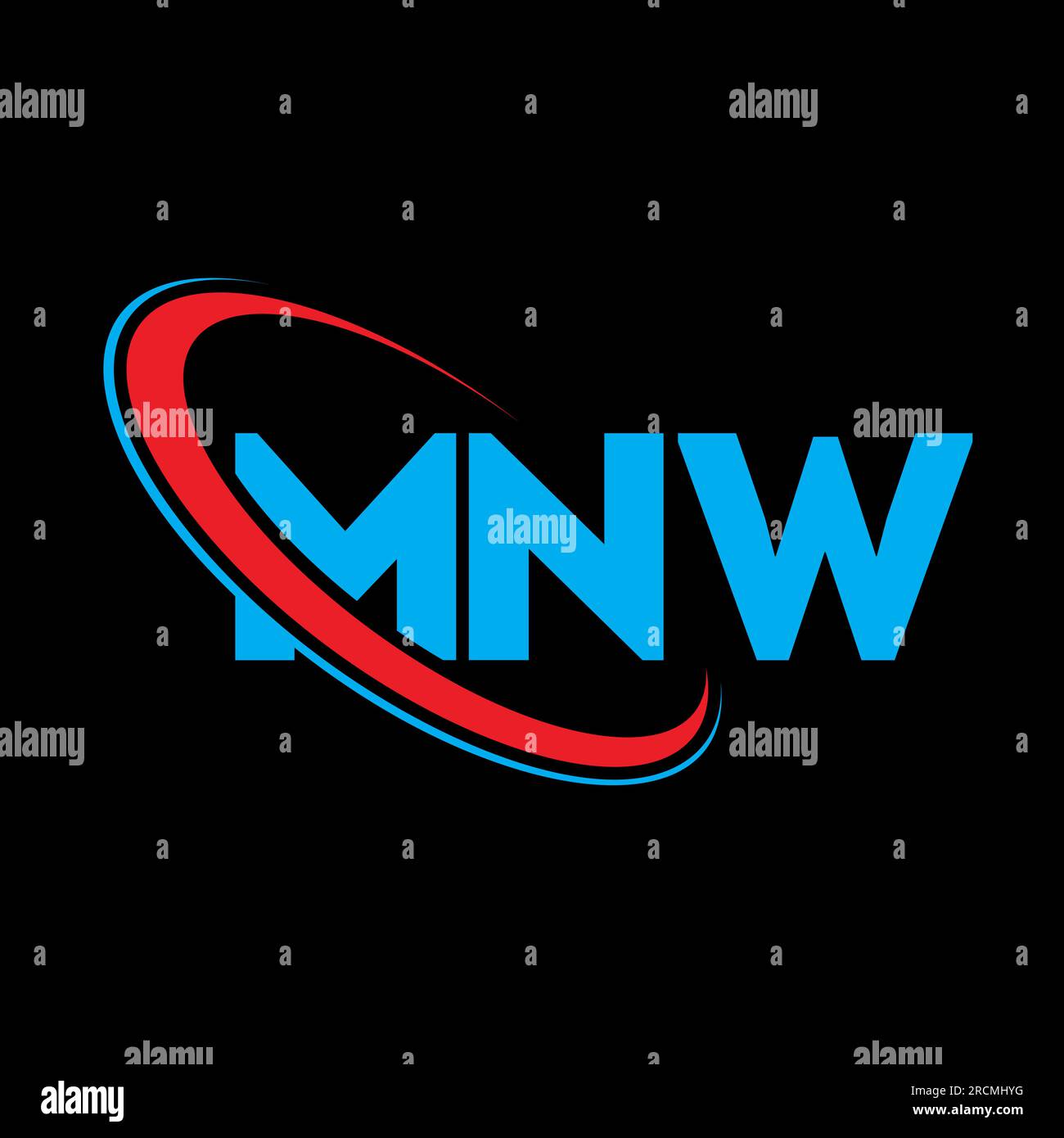 MNW logo. MNW letter. MNW letter logo design. Initials MNW logo linked with circle and uppercase monogram logo. MNW typography for technology, busines Stock Vector