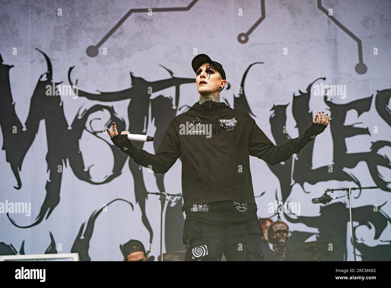 Chris "Motionless" Cerulli of Motionless in White performs at Inkcarceration Music and Tattoo