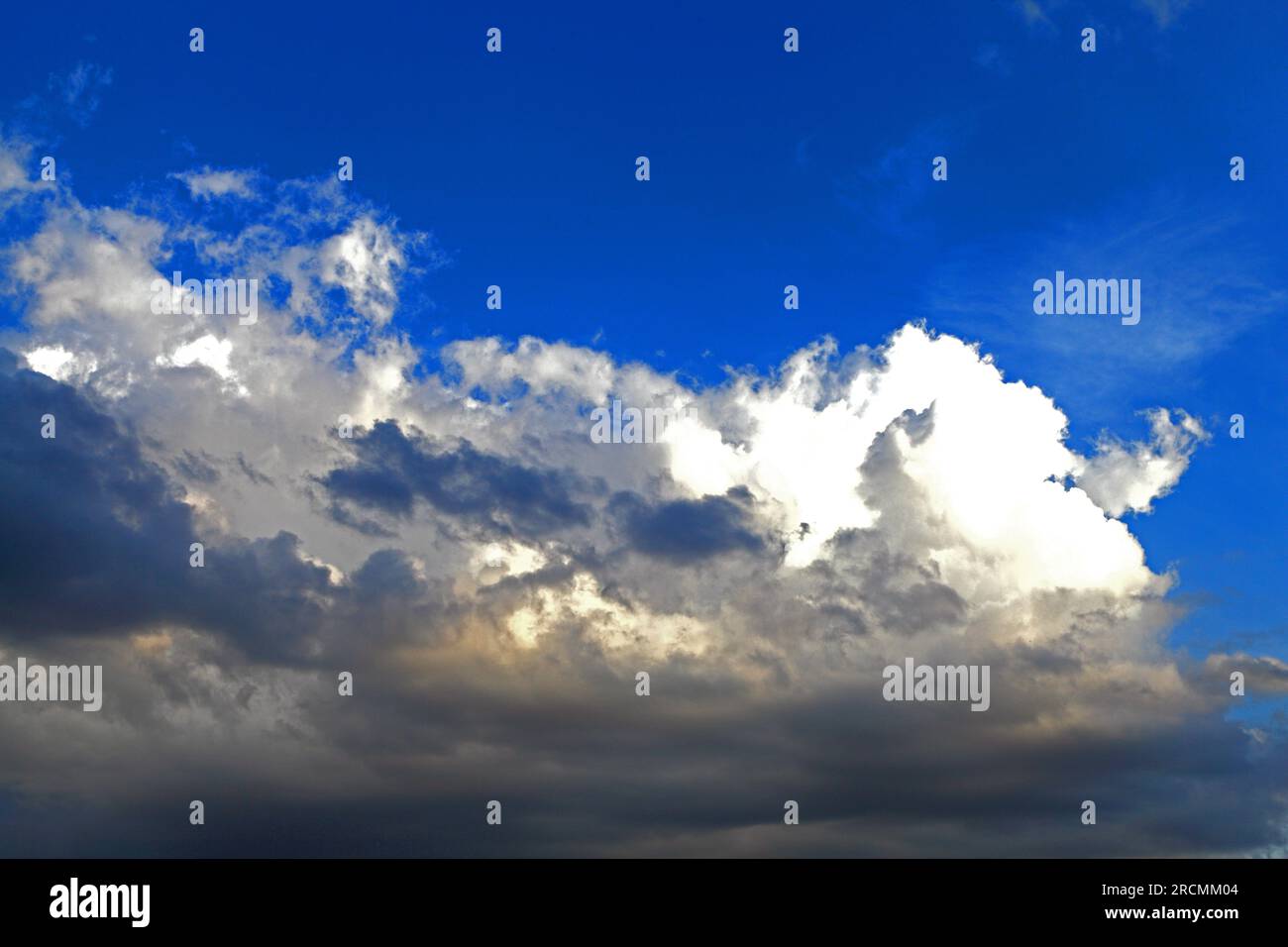 White, grey, black cloud, clouds, sky, skies, weather, meteorology Stock Photo