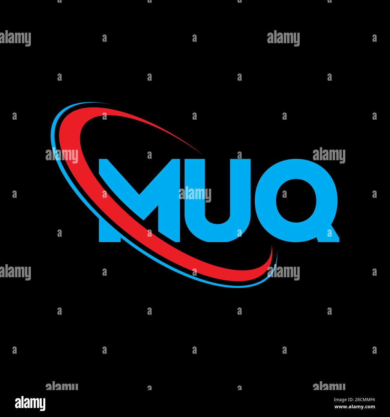 MUQ logo. MUQ letter. MUQ letter logo design. Initials MUQ logo linked