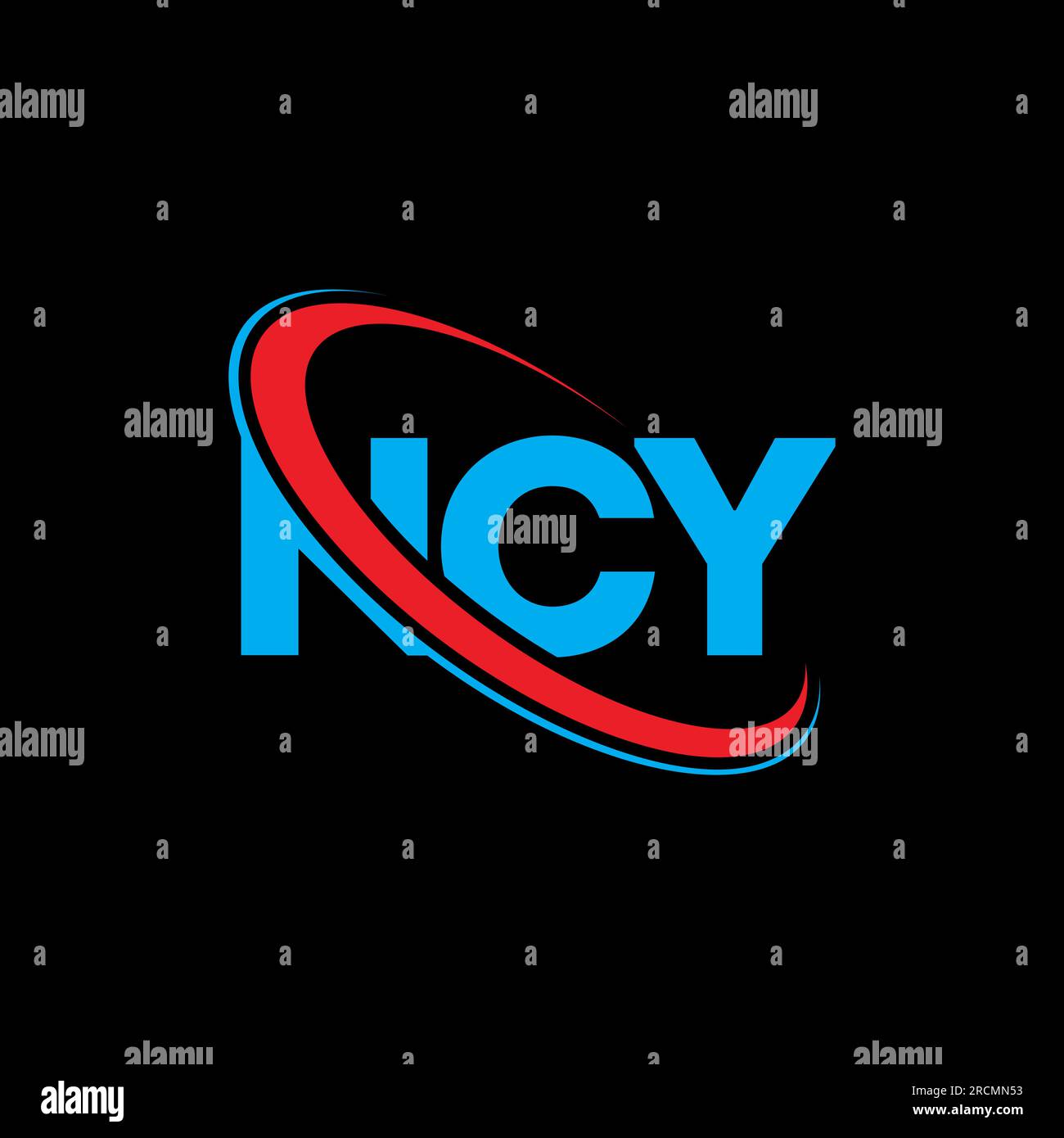 NCY logo. NCY letter. NCY letter logo design. Initials NCY logo linked 