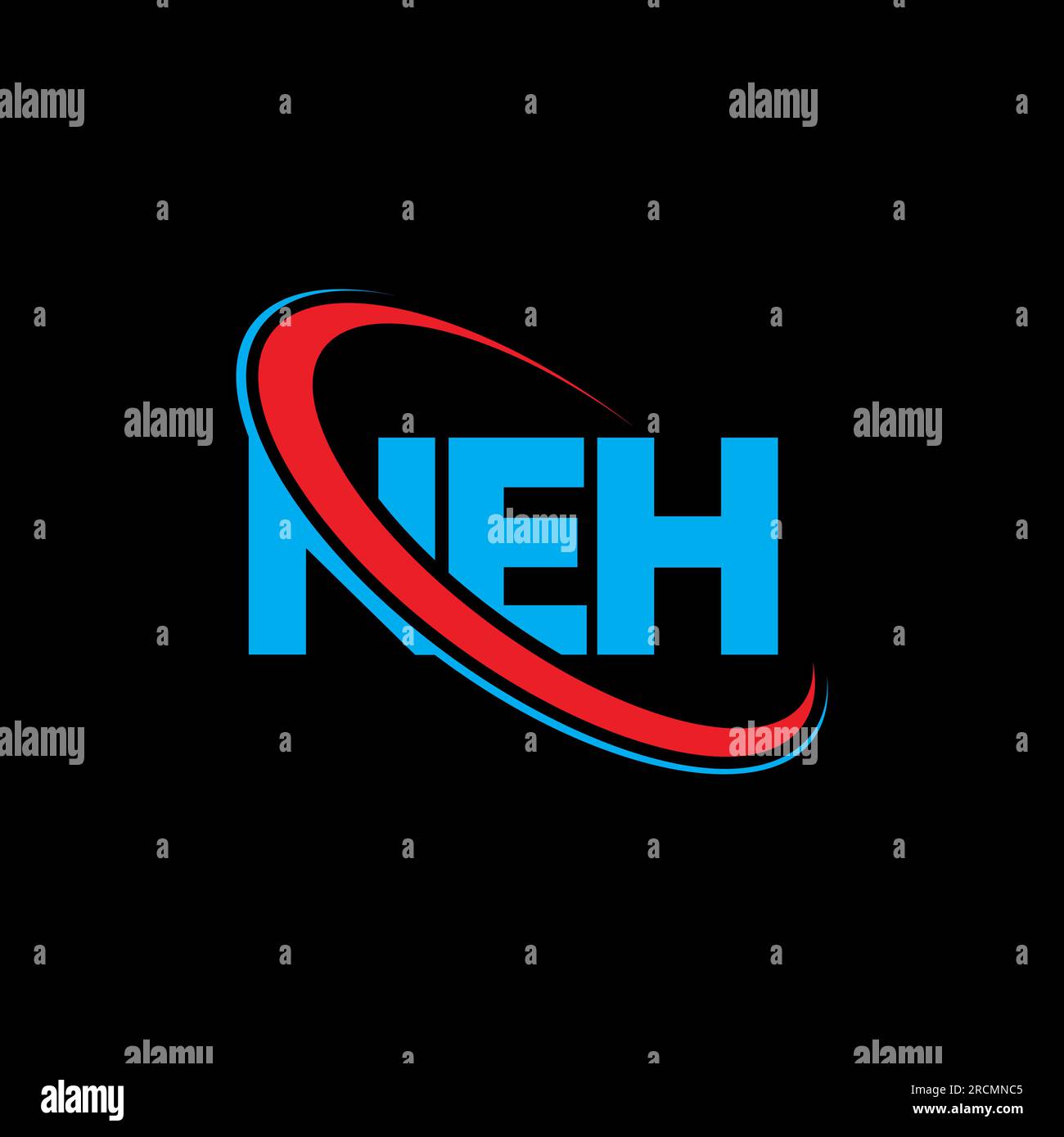NEH logo. NEH letter. NEH letter logo design. Initials NEH logo linked