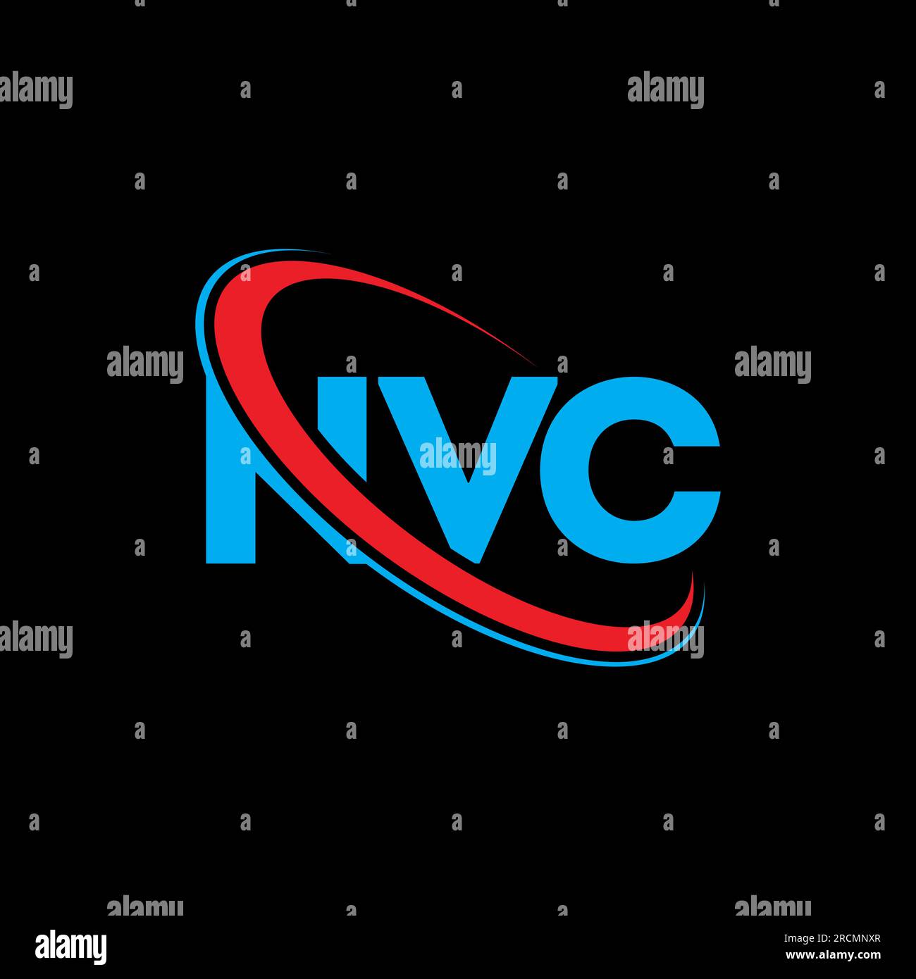 NVC logo. NVC letter. NVC letter logo design. Initials NVC logo linked