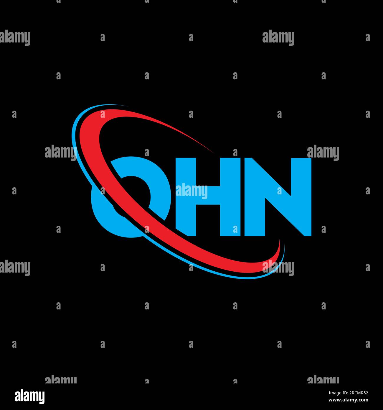 OHN logo. OHN letter. OHN letter logo design. Initials OHN logo linked