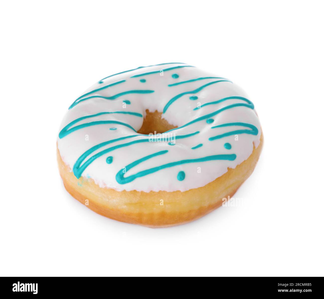 One tasty glazed donut isolated on white Stock Photo - Alamy