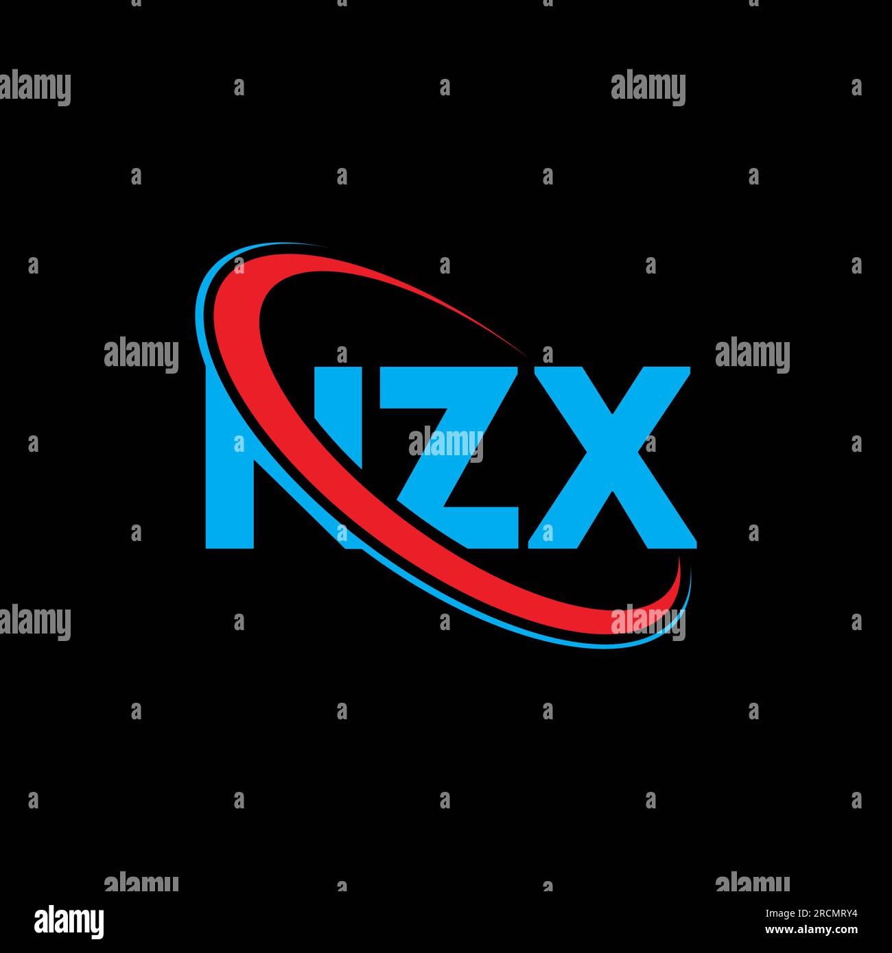 NZX logo. NZX letter. NZX letter logo design. Initials NZX logo linked with circle and uppercase monogram logo. NZX typography for technology, busines Stock Vector