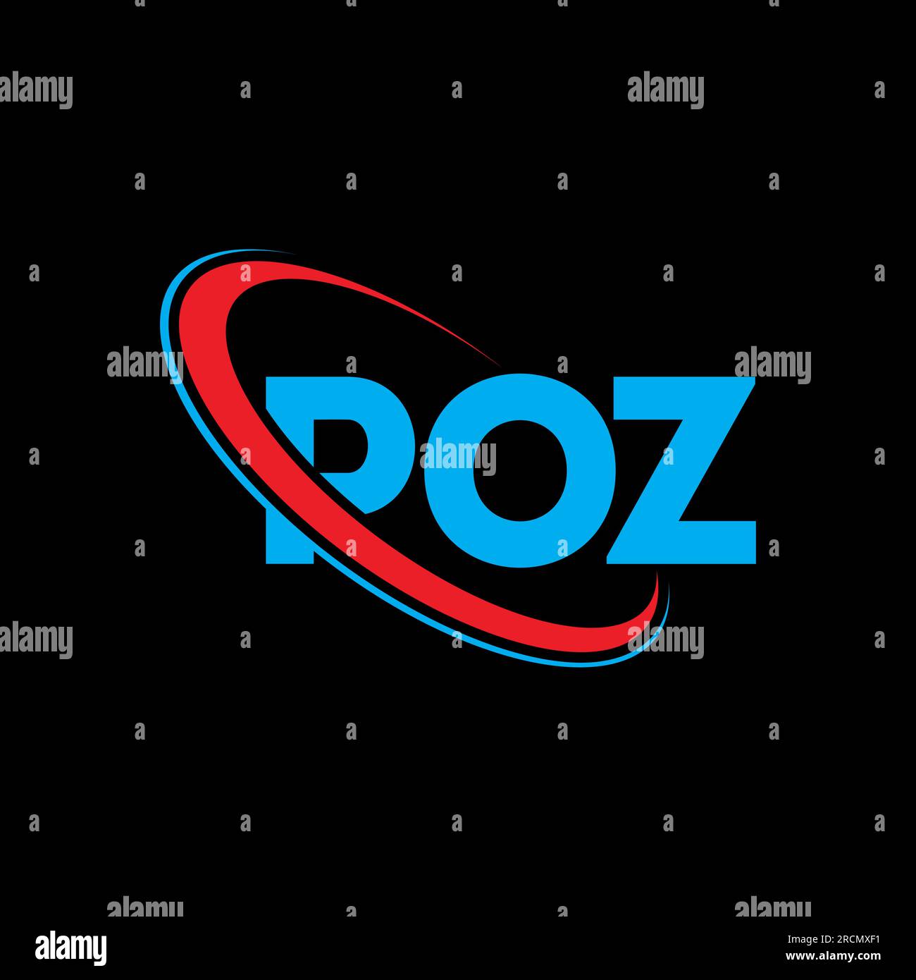 POZ logo. POZ letter. POZ letter logo design. Initials POZ logo linked with circle and uppercase
