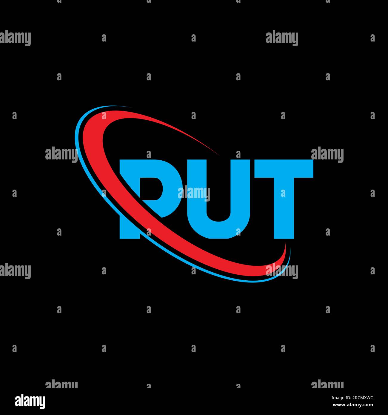 PUT logo. PUT letter. PUT letter logo design. Initials PUT logo linked