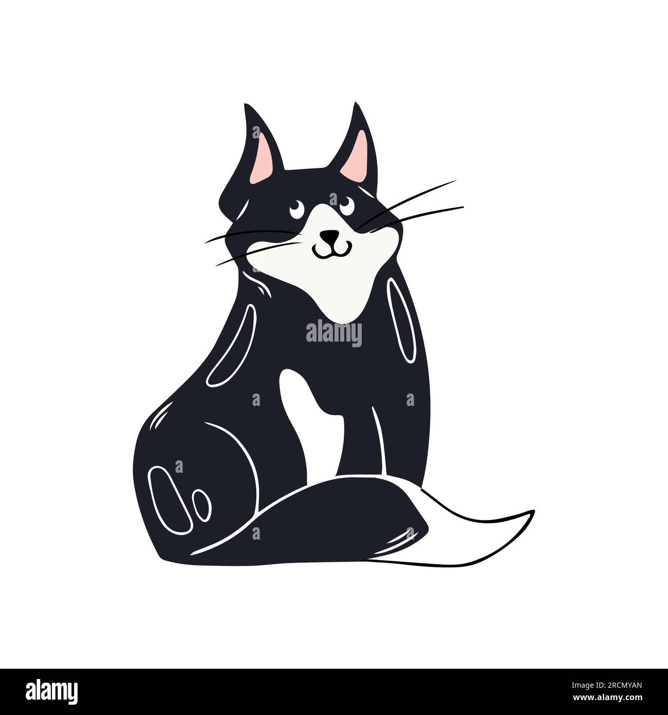 Cute Cat With Anime Emotion And Speech Babble Saying Hello Hand Drawn  Vector Illustration Of Kitty In Flat Cartoon Design Cute Childish Clip Art  With Kitten Isolated On White Background Stock Illustration 