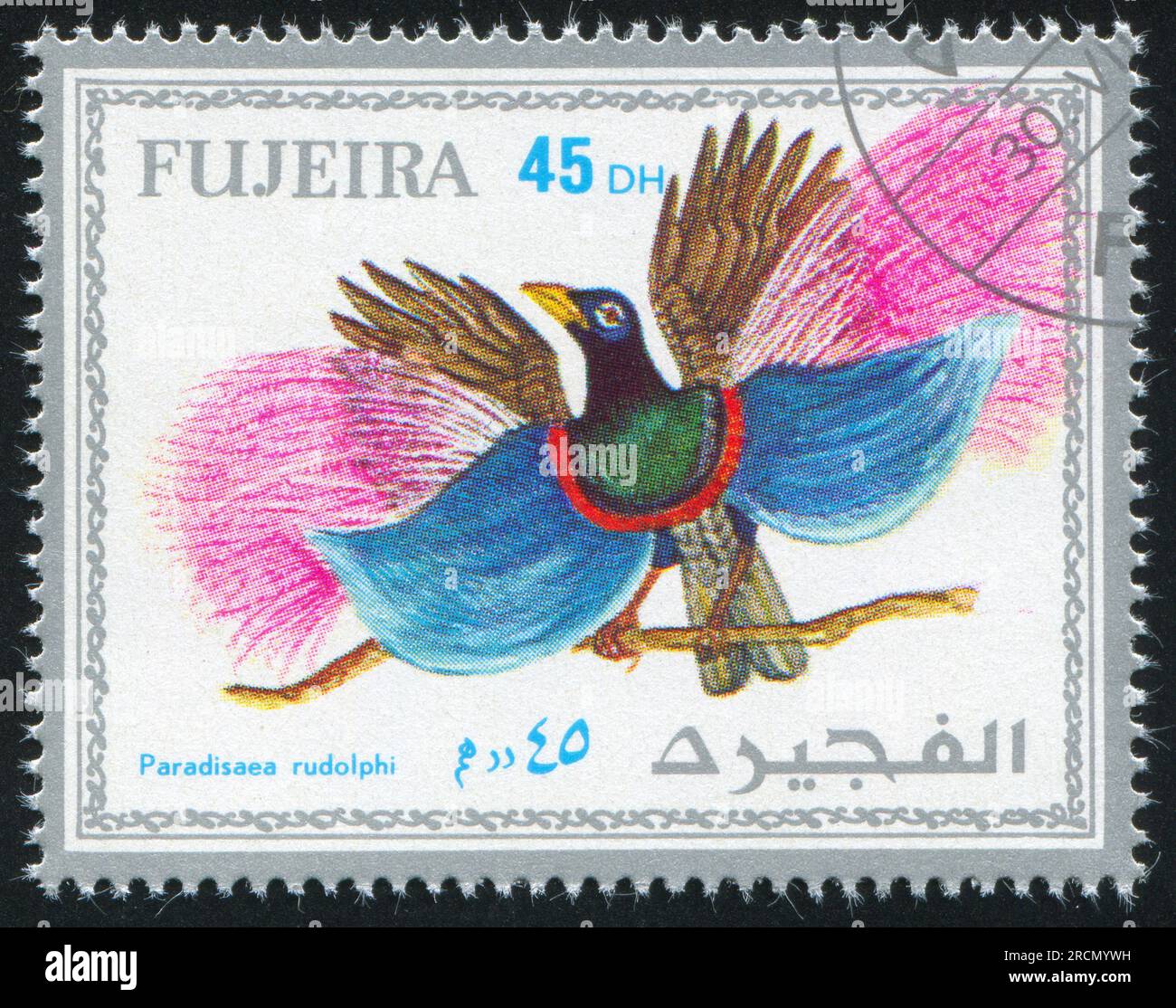 FUJEIRA - CIRCA 1972: stamp printed by Fujeira, shows tropical bird ...