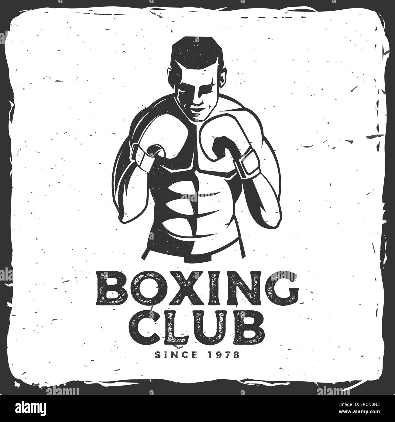 Boxing club badge, logo design. Vector illustration. For Boxing sport