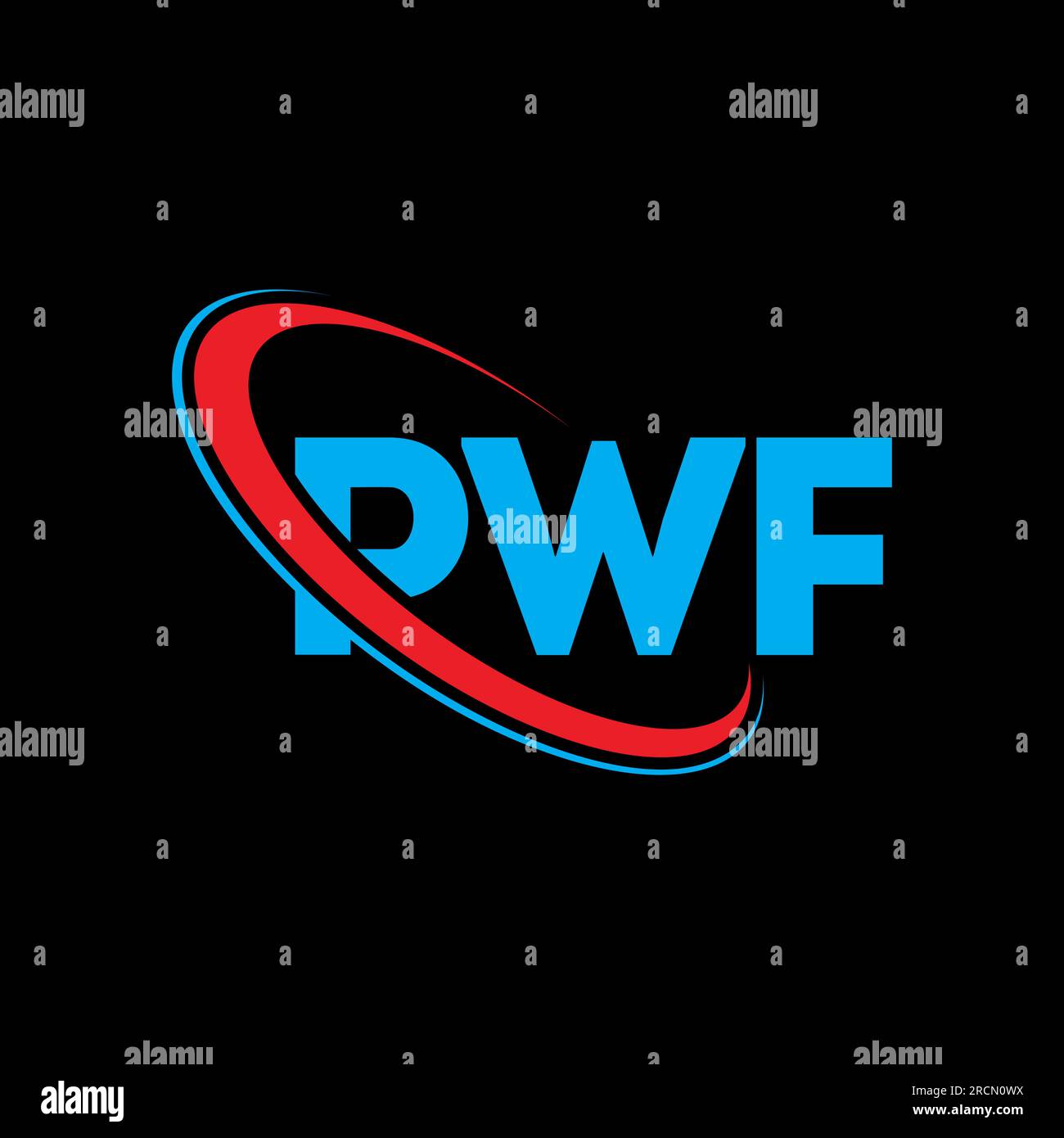 PWF logo. PWF letter. PWF letter logo design. Initials PWF logo linked